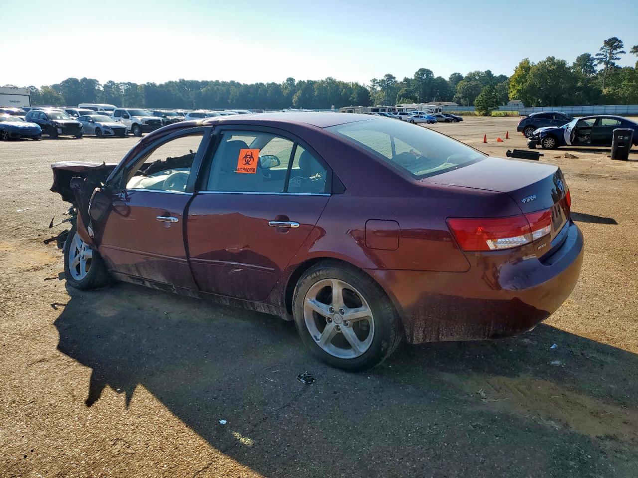 2007 Hyundai Sonata Se Maroon vin: 5NPEU46F37H215849
