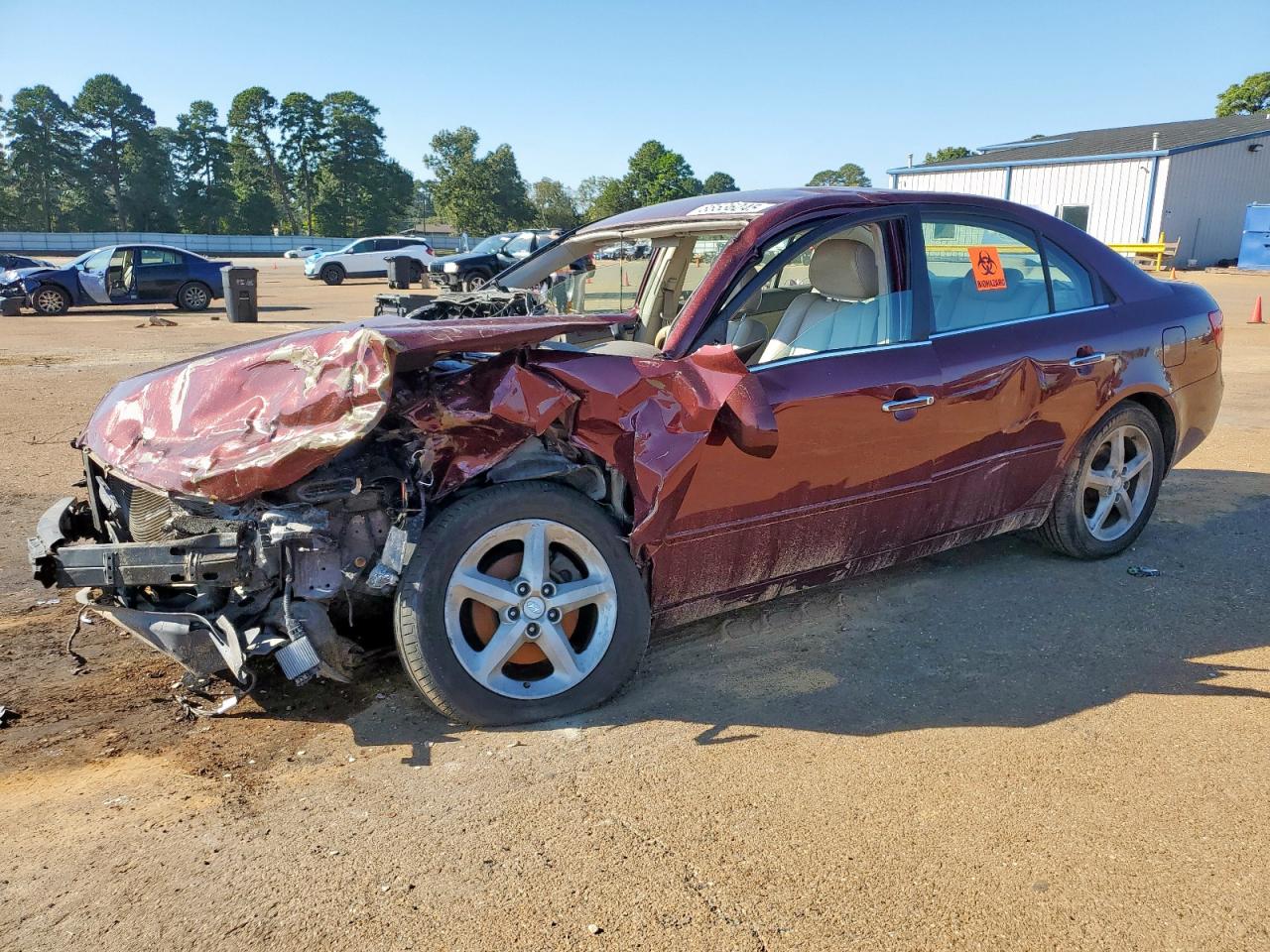2007 Hyundai Sonata Se Maroon vin: 5NPEU46F37H215849