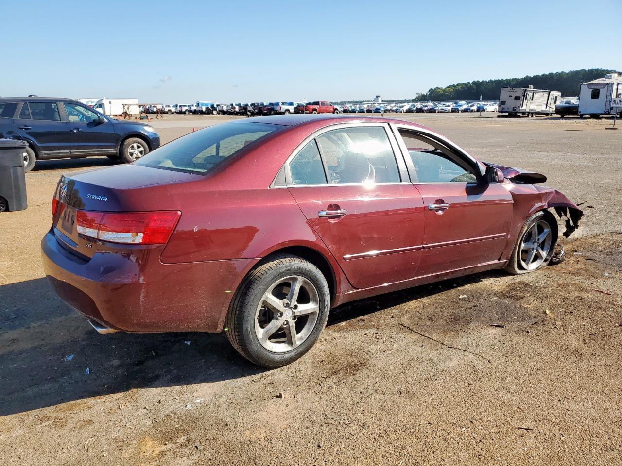 2007 Hyundai Sonata Se Maroon vin: 5NPEU46F37H215849