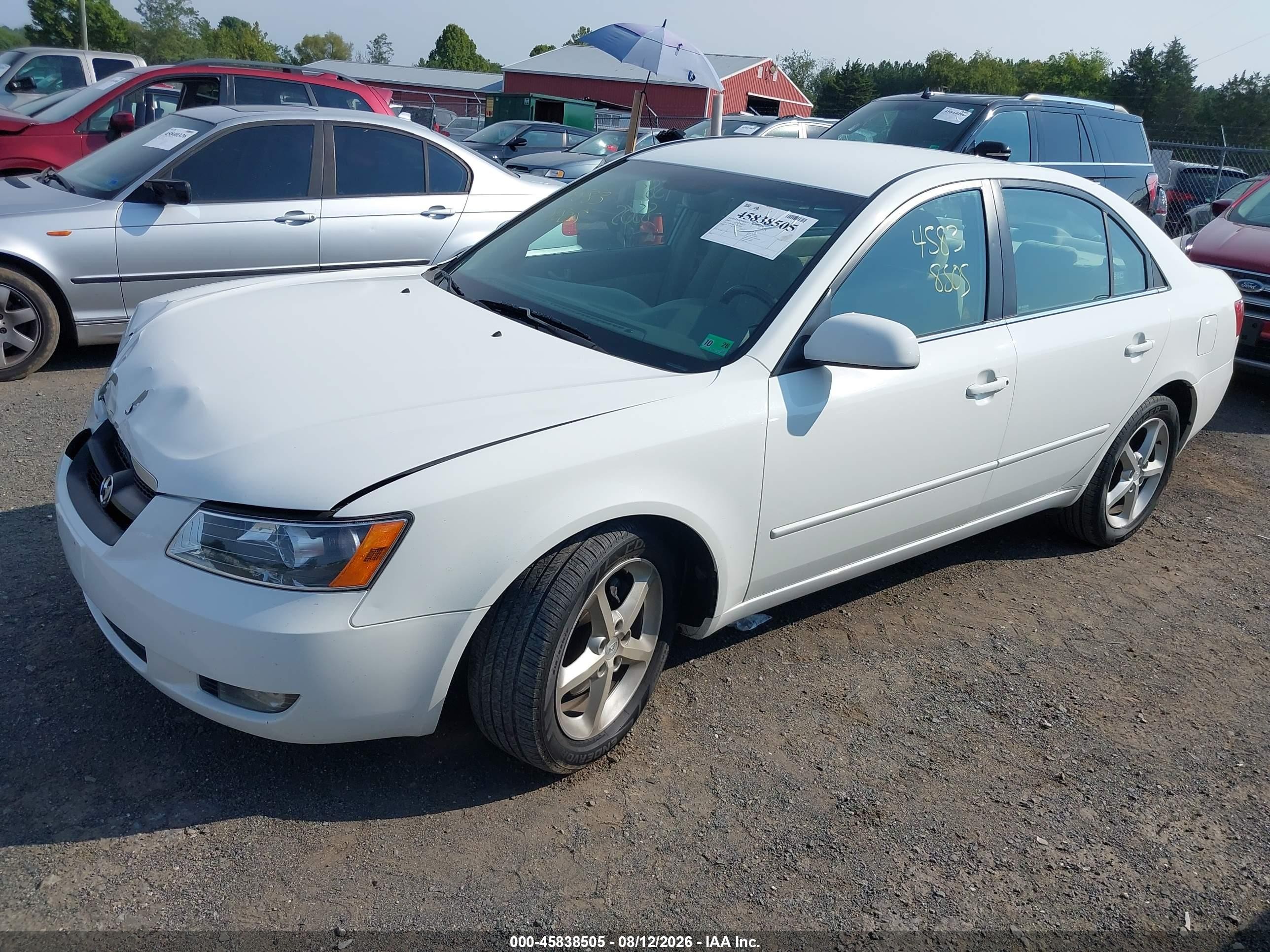 2007 Hyundai Sonata Limited/limited W/xm/se/se W/xm Белый vin: 5NPEU46F37H218265