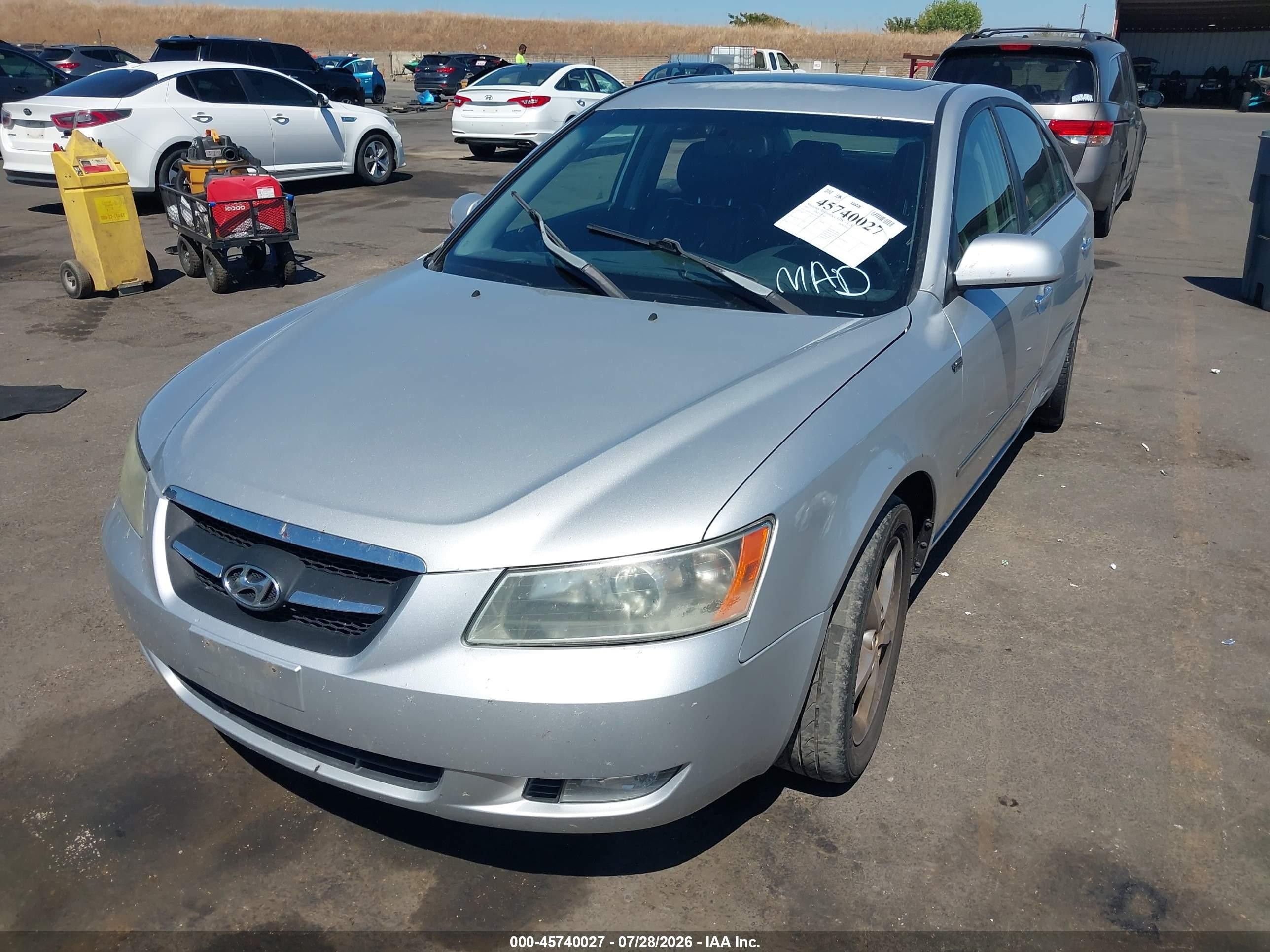 2007 Hyundai Sonata Limited/limited W/xm/se/se W/xm Silver vin: 5NPEU46F37H294875