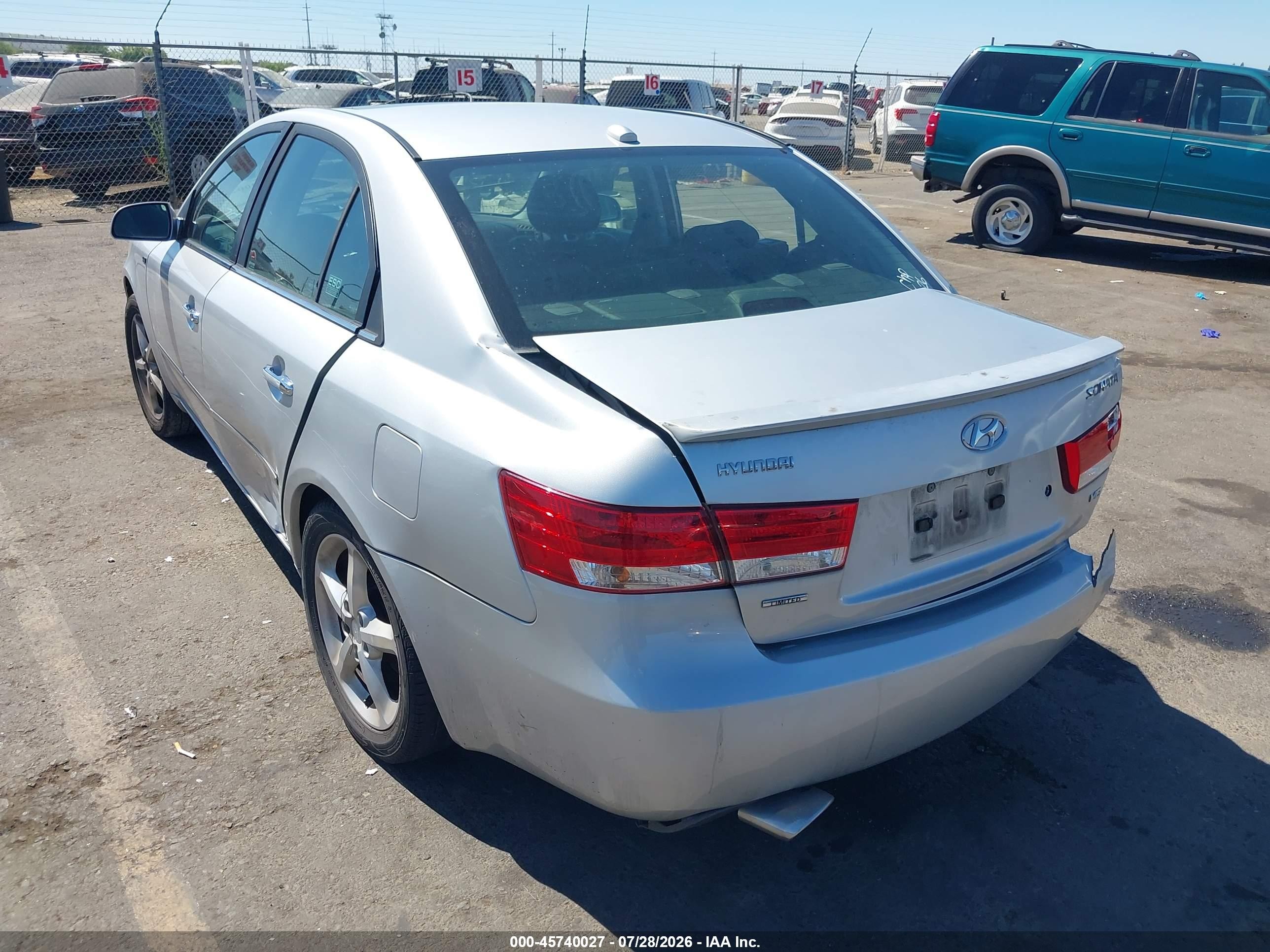 2007 Hyundai Sonata Limited/limited W/xm/se/se W/xm Silver vin: 5NPEU46F37H294875