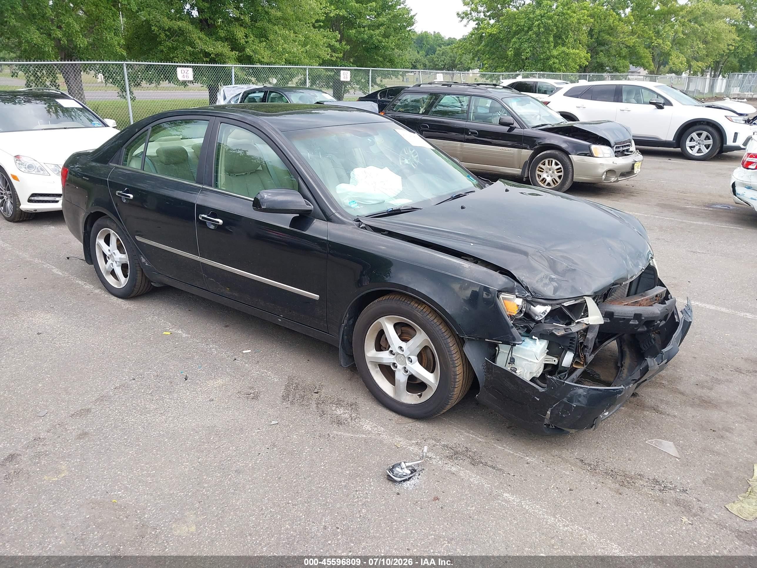 2008 Hyundai Sonata Limited V6/se V6 Black vin: 5NPEU46F38H309148