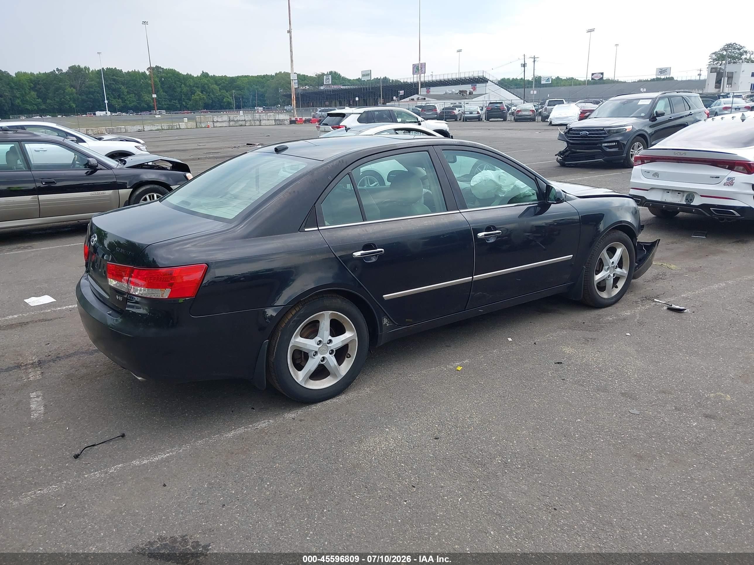 2008 Hyundai Sonata Limited V6/se V6 Black vin: 5NPEU46F38H309148