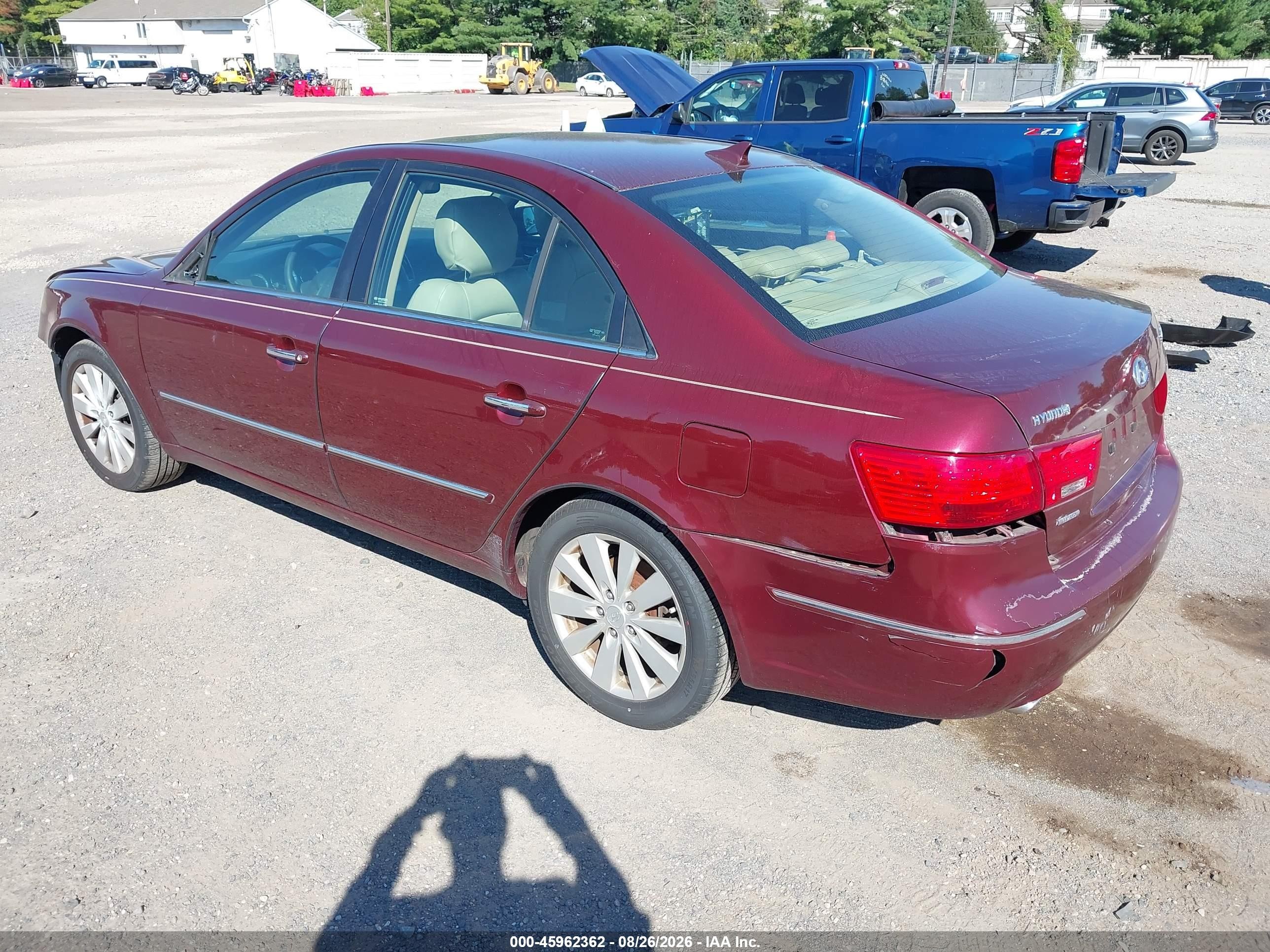 2009 Hyundai Sonata Limited V6 Темно-бордовый vin: 5NPEU46F39H412281