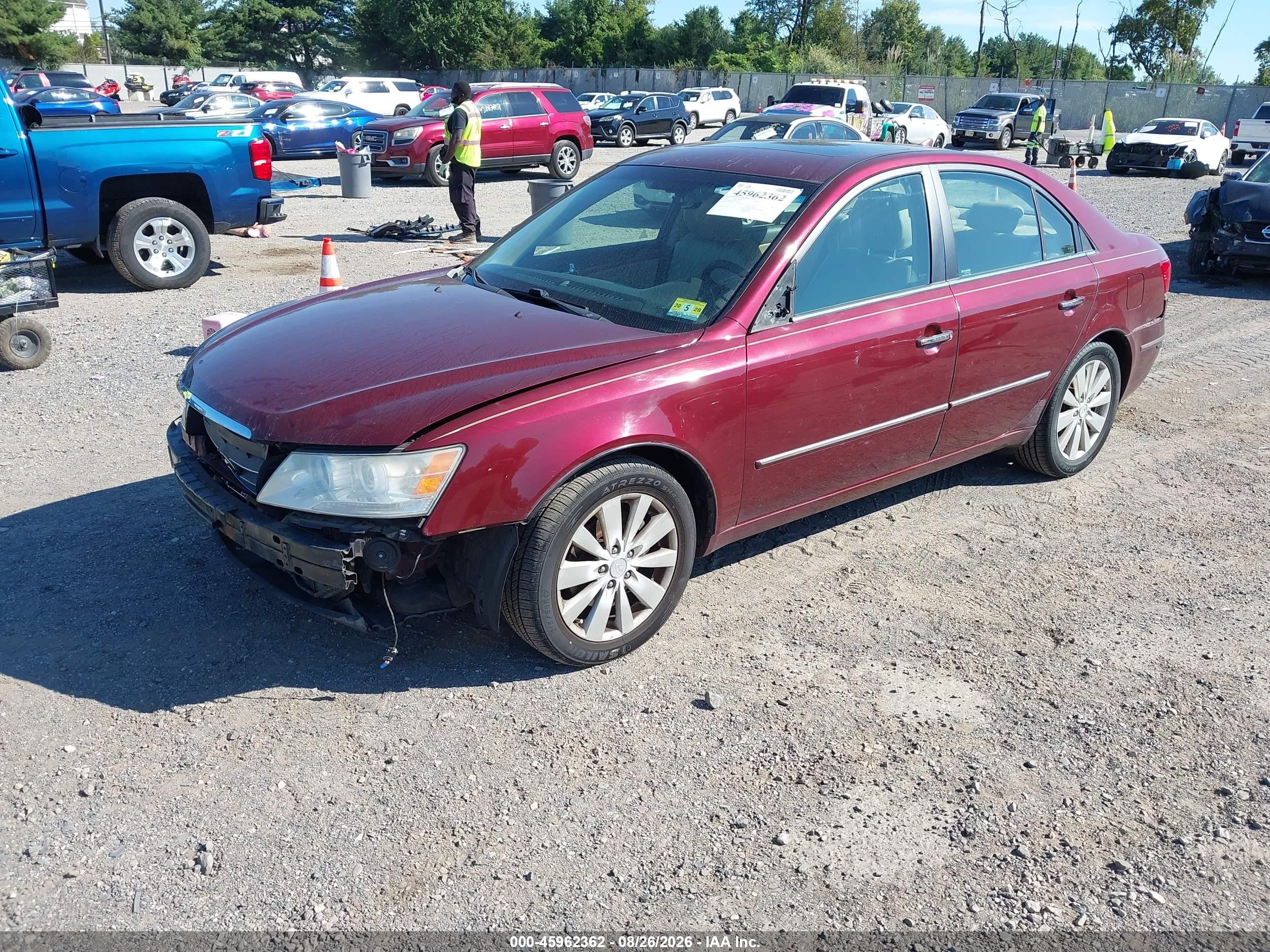 2009 Hyundai Sonata Limited V6 Темно-бордовый vin: 5NPEU46F39H412281