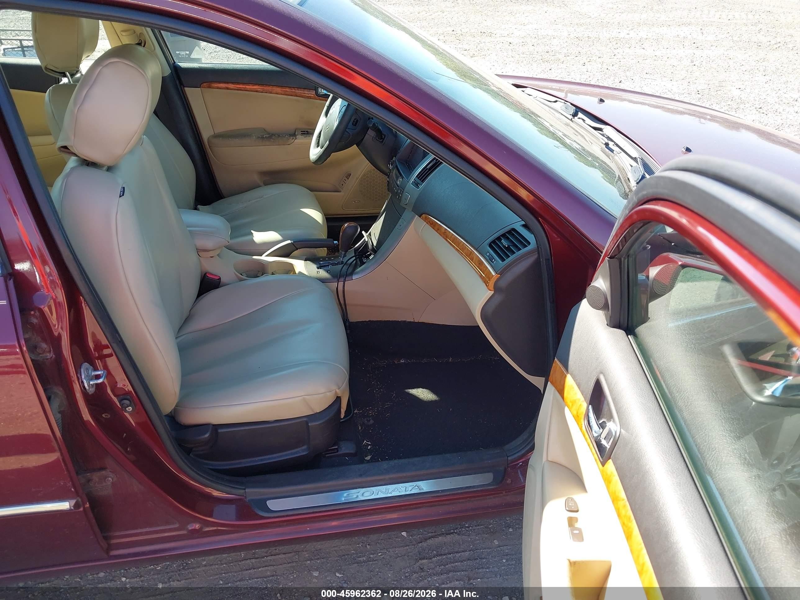 2009 Hyundai Sonata Limited V6 Темно-бордовый vin: 5NPEU46F39H412281