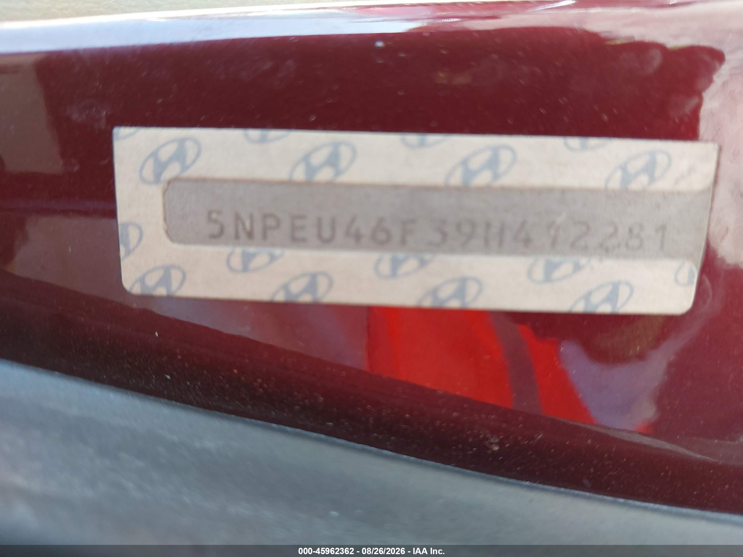 2009 Hyundai Sonata Limited V6 Темно-бордовый vin: 5NPEU46F39H412281