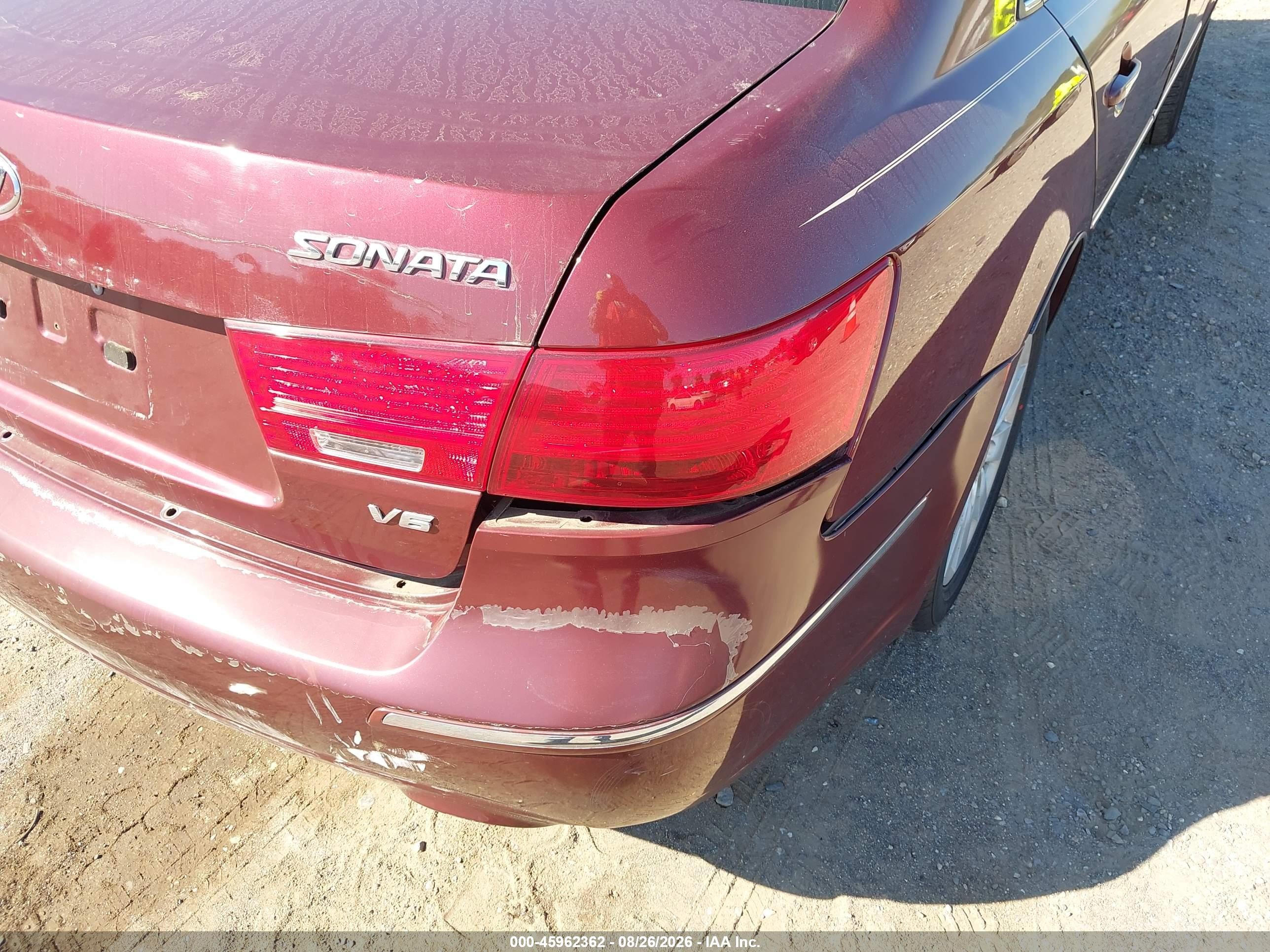 2009 Hyundai Sonata Limited V6 Темно-бордовый vin: 5NPEU46F39H412281