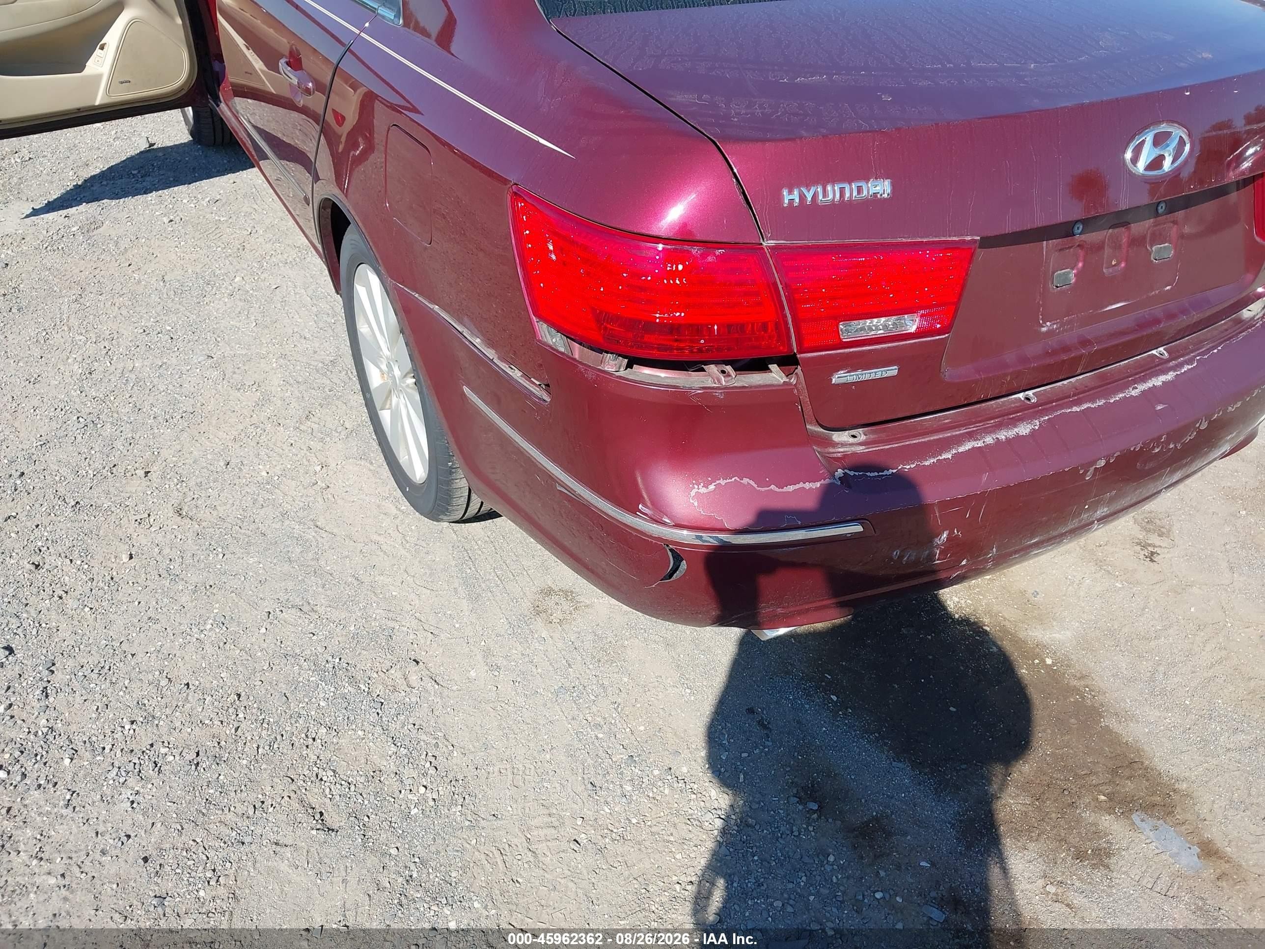 2009 Hyundai Sonata Limited V6 Темно-бордовый vin: 5NPEU46F39H412281