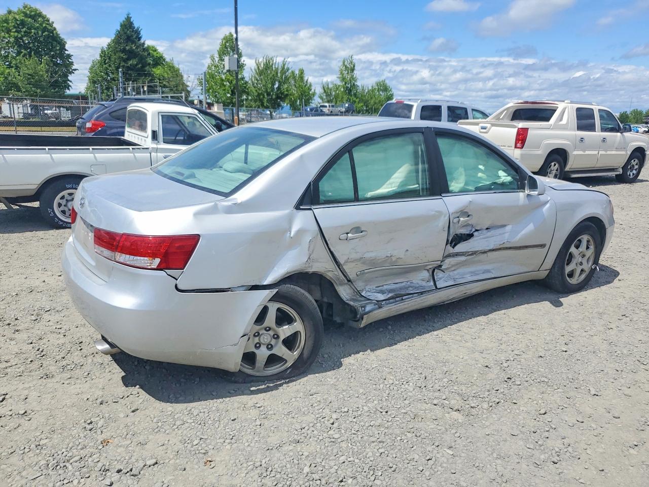 2006 Hyundai Sonata Gls V6 Silver vin: 5NPEU46F46H046441
