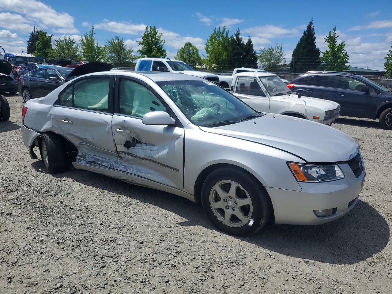 2006 Hyundai Sonata Gls V6 Silver vin: 5NPEU46F46H046441