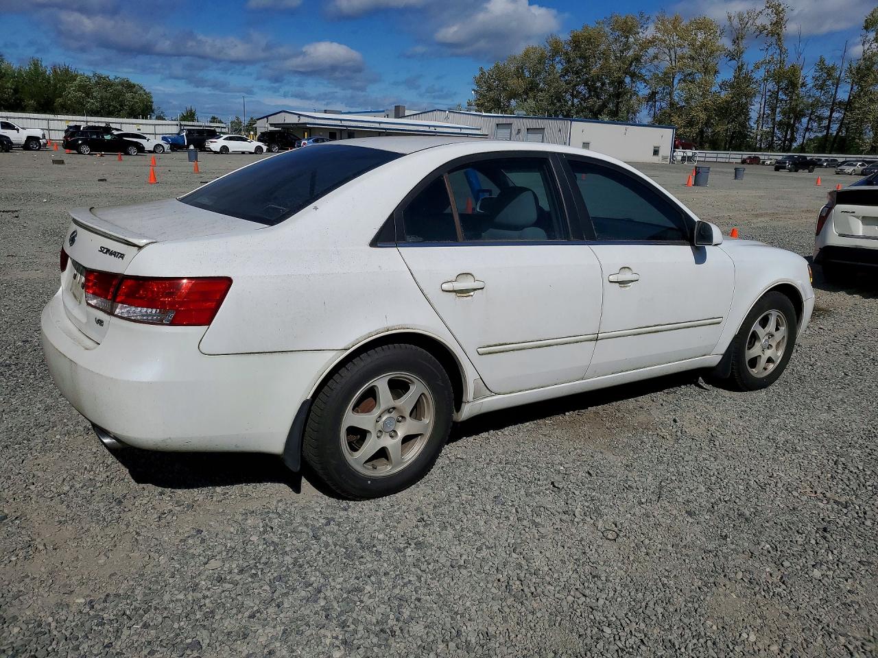 2006 Hyundai Sonata Gls V6 White vin: 5NPEU46F46H113491