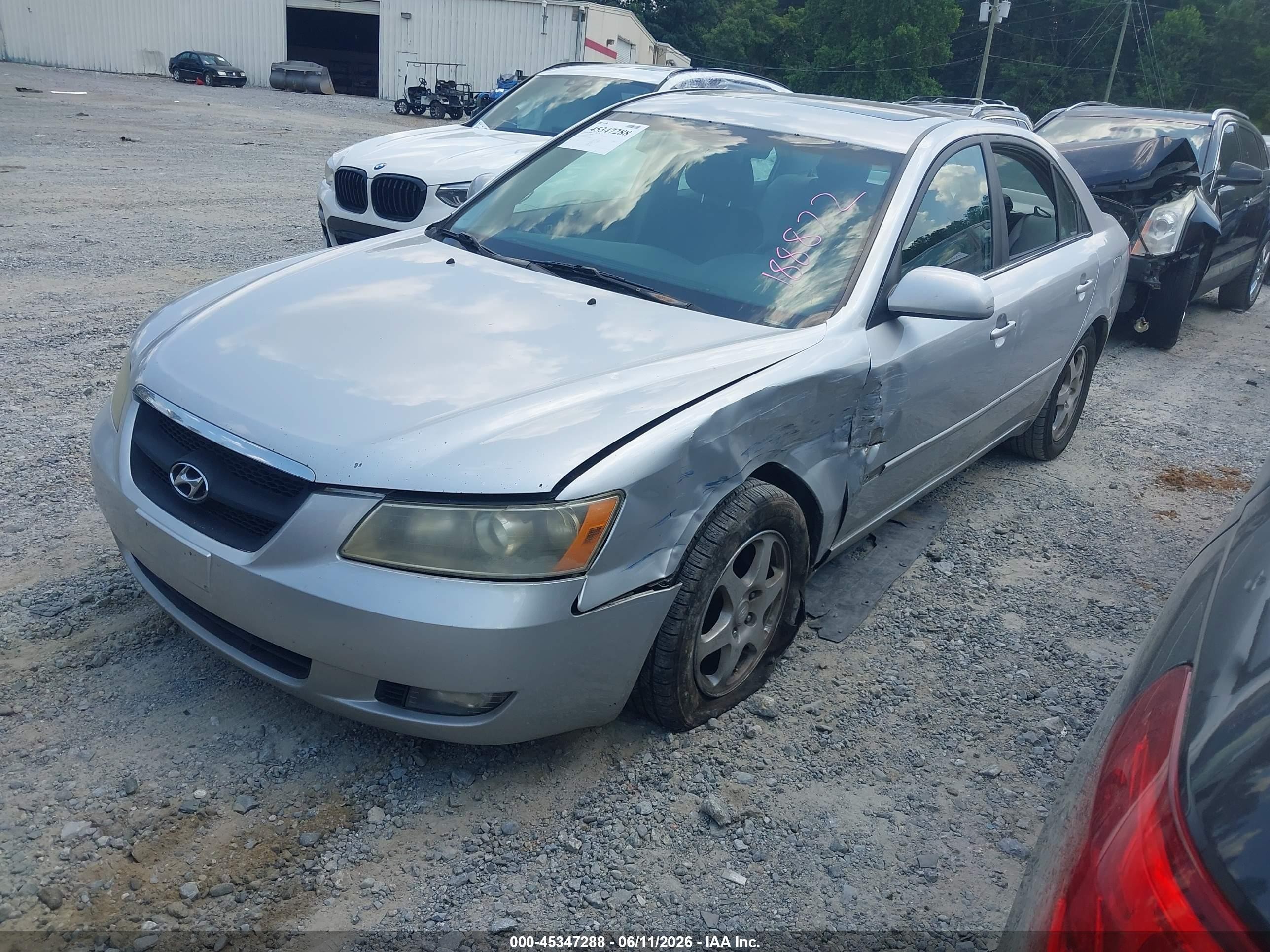 2007 Hyundai Sonata Limited/limited W/xm/se/se W/xm Серебряный vin: 5NPEU46F47H188872