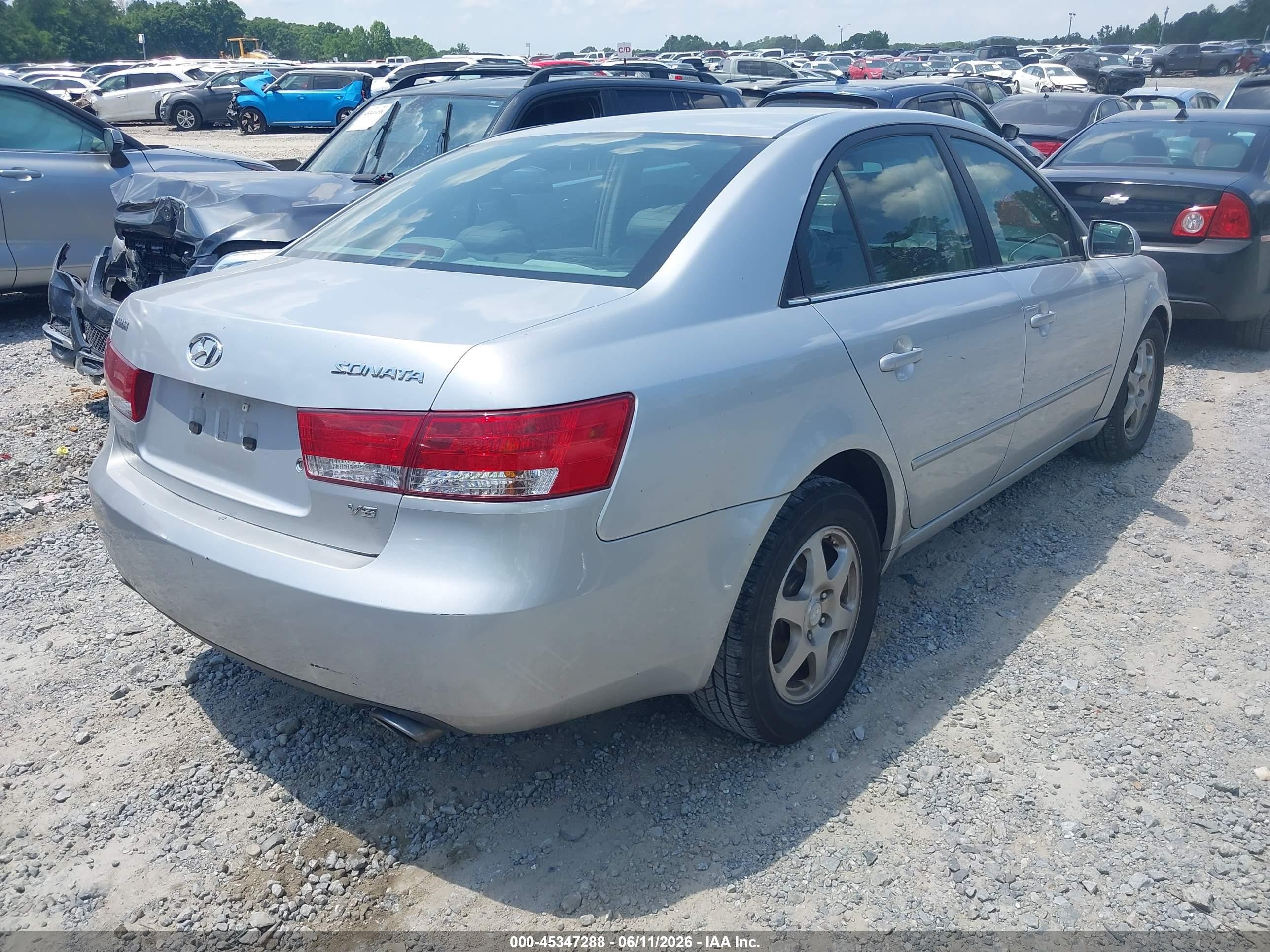 2007 Hyundai Sonata Limited/limited W/xm/se/se W/xm Серебряный vin: 5NPEU46F47H188872