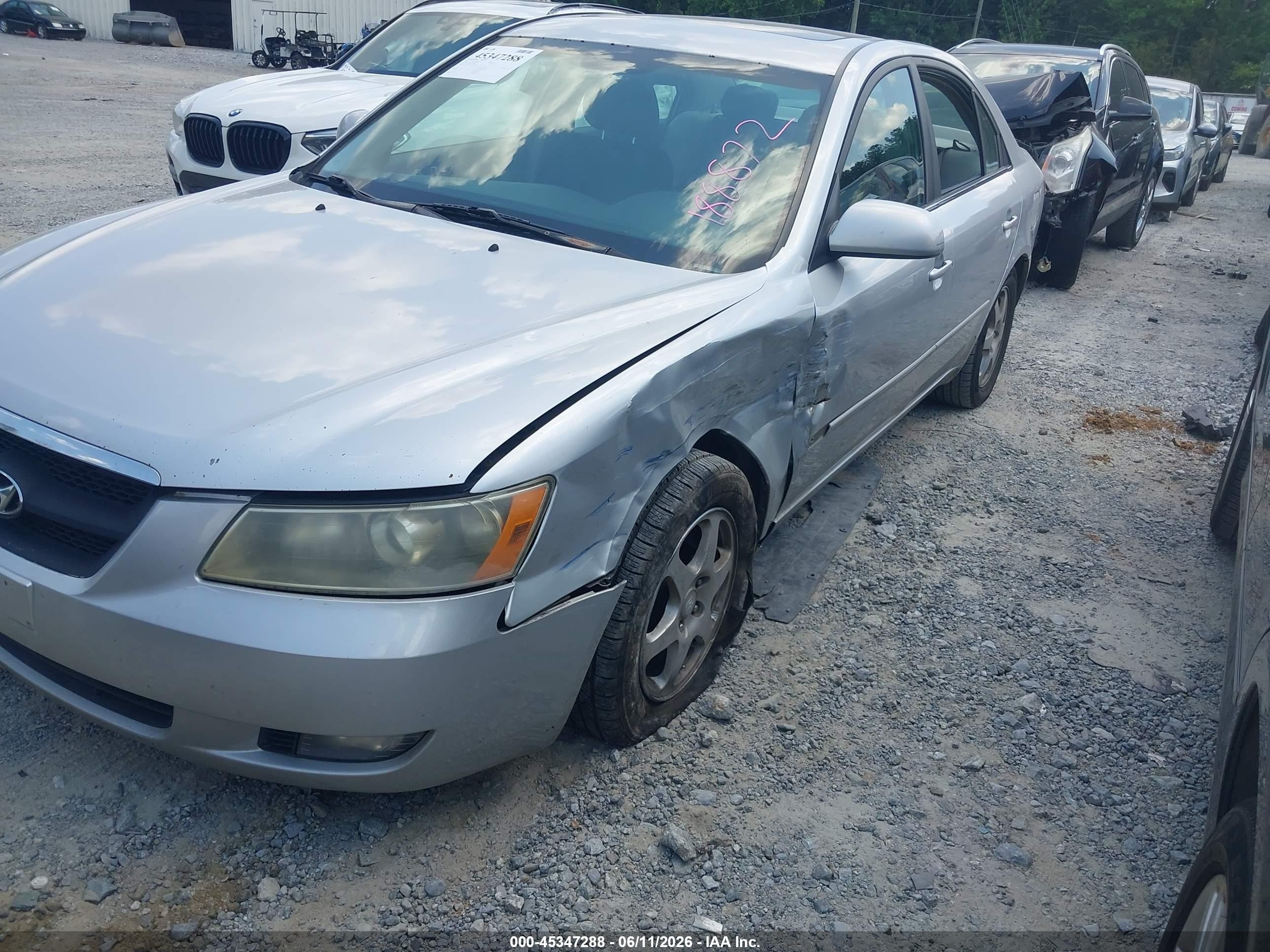 2007 Hyundai Sonata Limited/limited W/xm/se/se W/xm Серебряный vin: 5NPEU46F47H188872