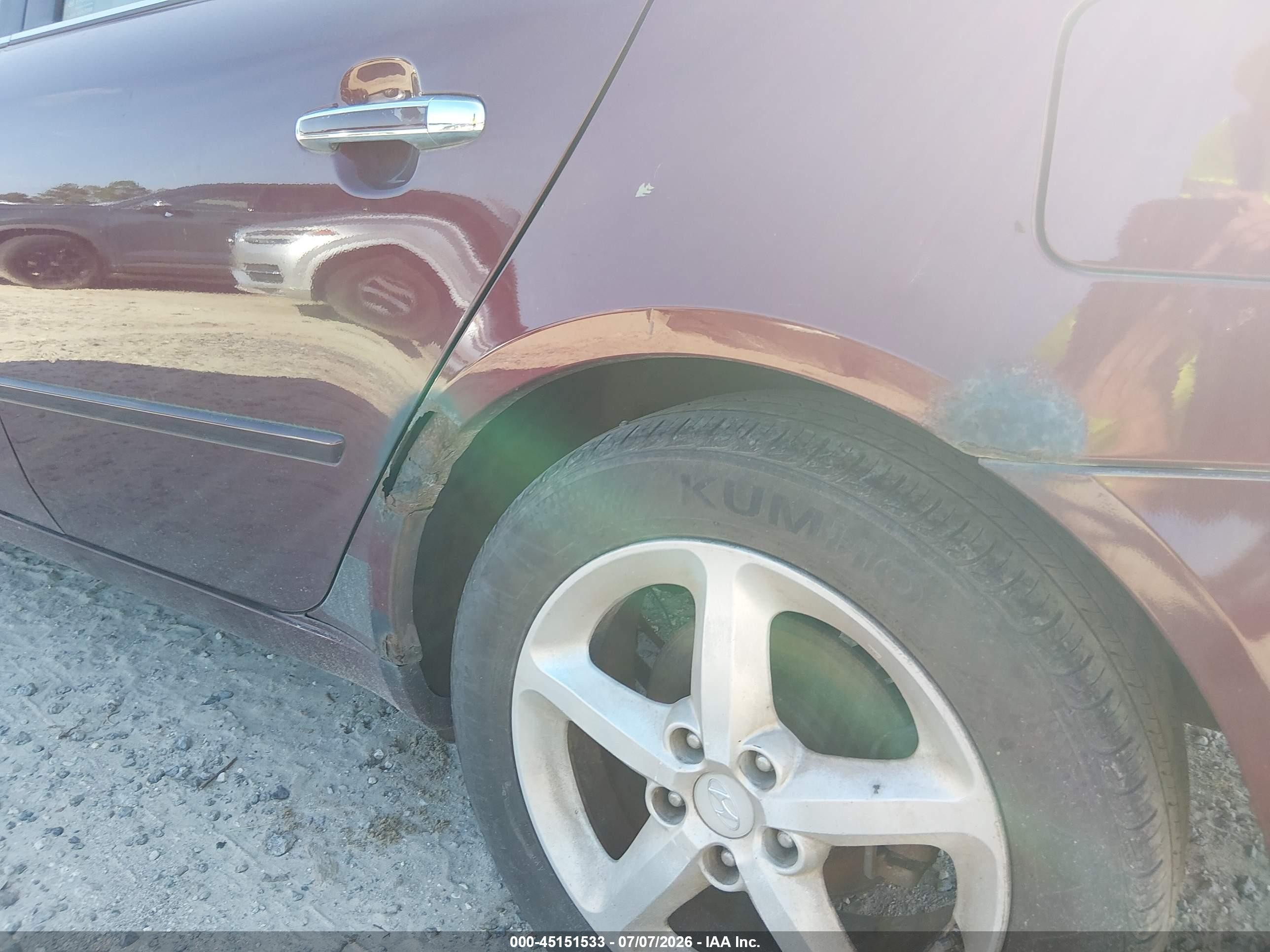 2007 Hyundai Sonata Limited/se V6 Темно-бордовый vin: 5NPEU46F47H243112