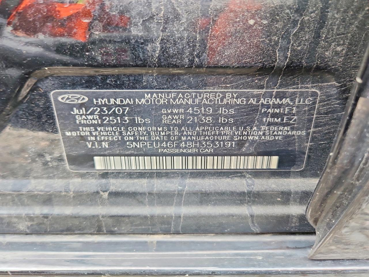 2008 Hyundai Sonata Se V6 Черный vin: 5NPEU46F48H353191