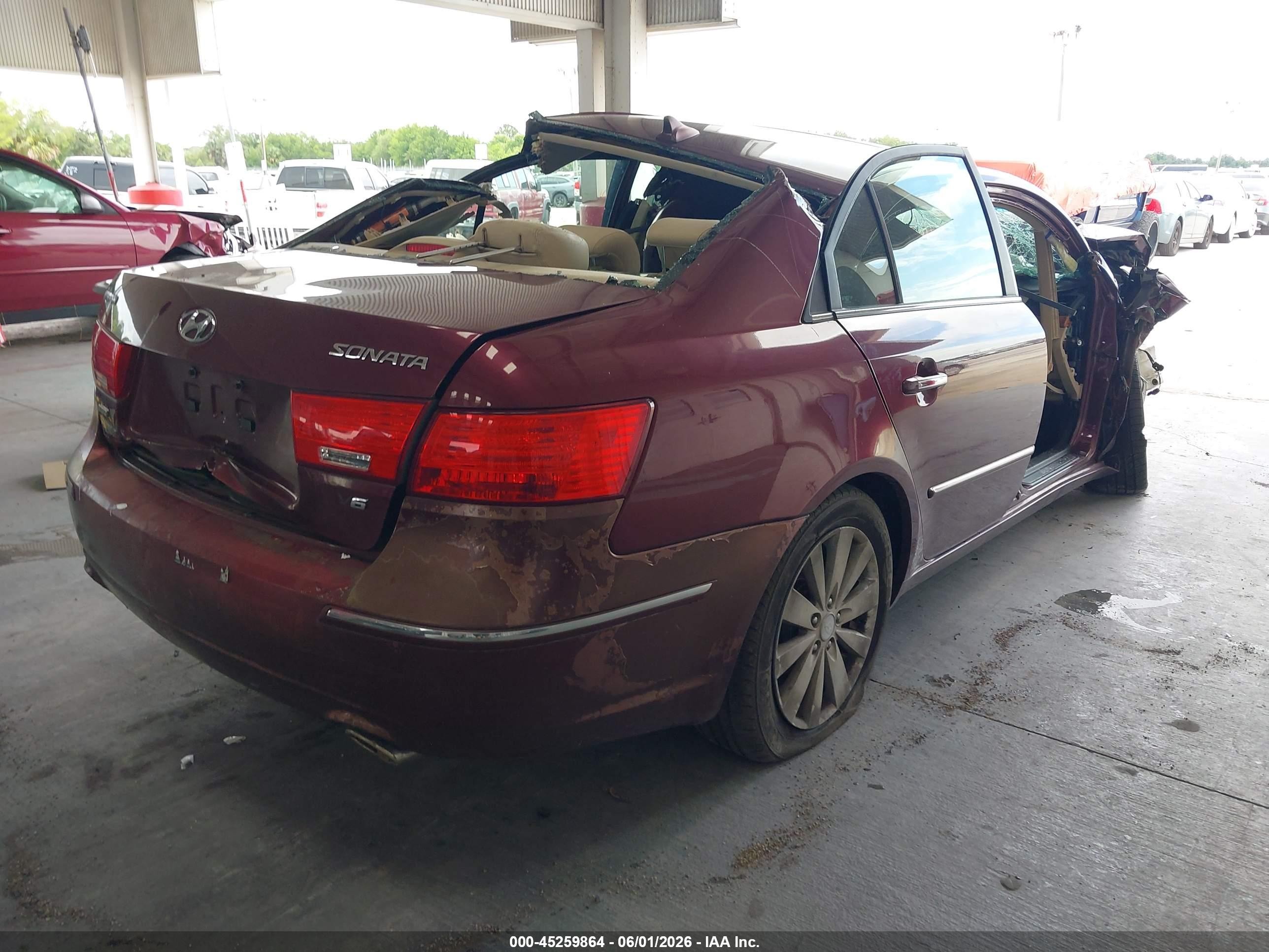 2009 Hyundai Sonata Limited V6 Burgundy vin: 5NPEU46F49H413519