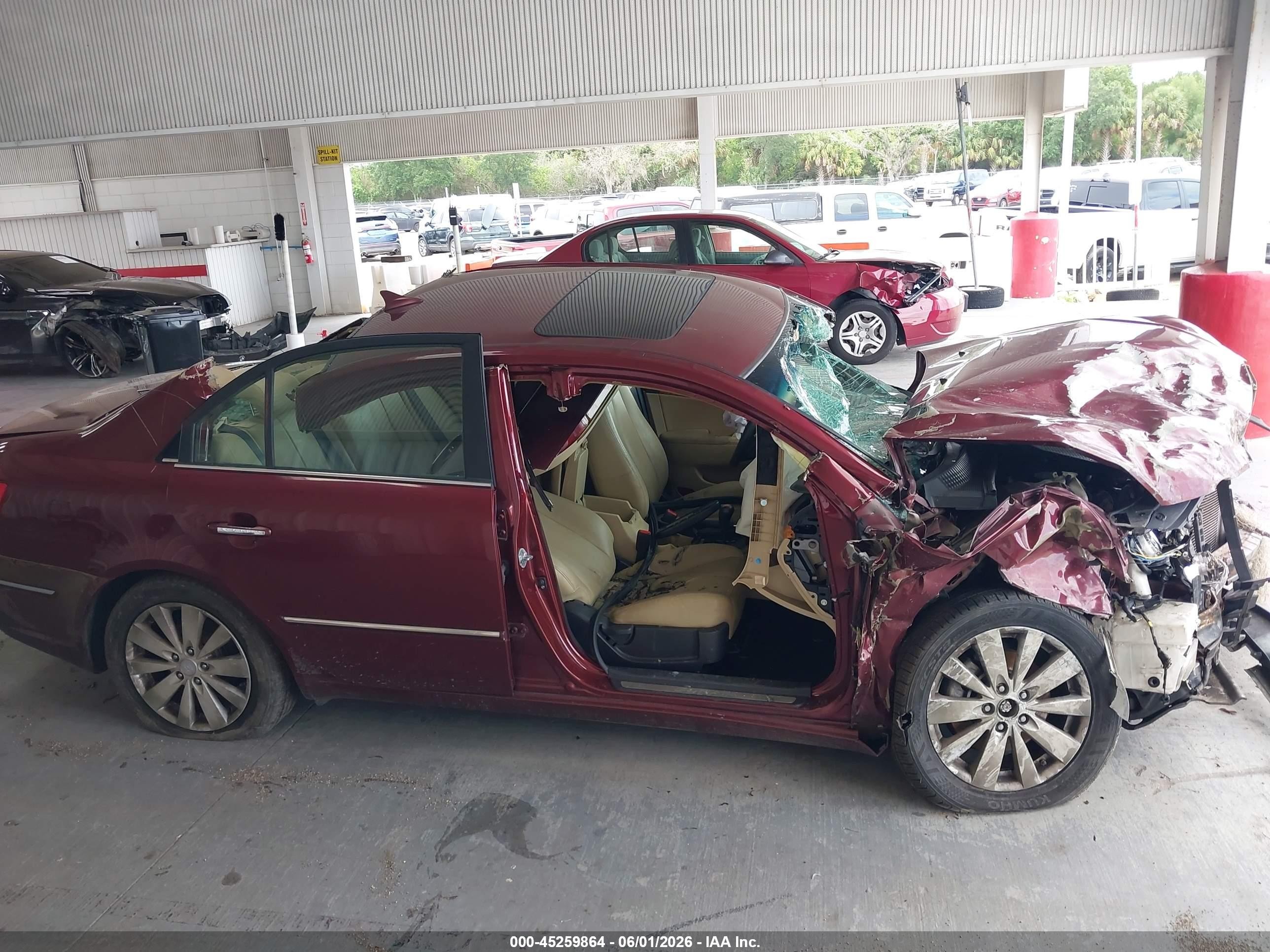 2009 Hyundai Sonata Limited V6 Burgundy vin: 5NPEU46F49H413519