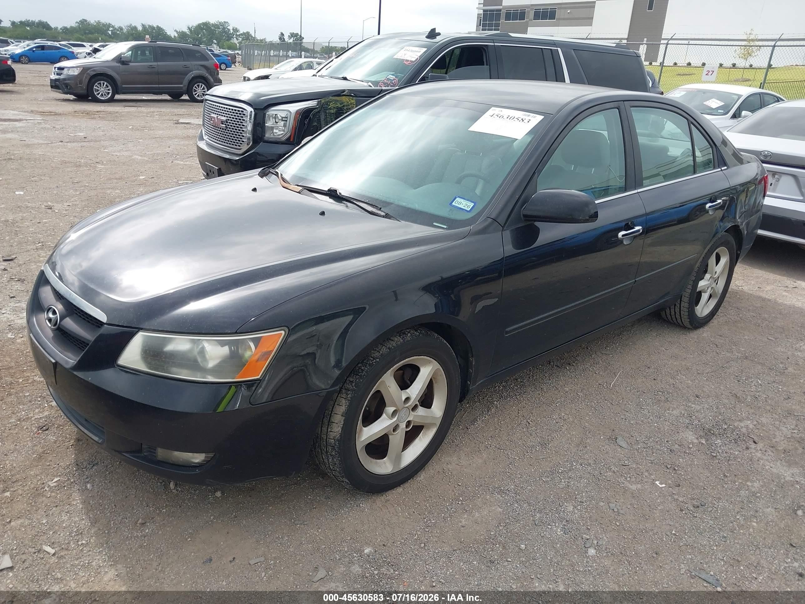 2006 Hyundai Sonata Gls V6/lx V6 Black vin: 5NPEU46F56H008720
