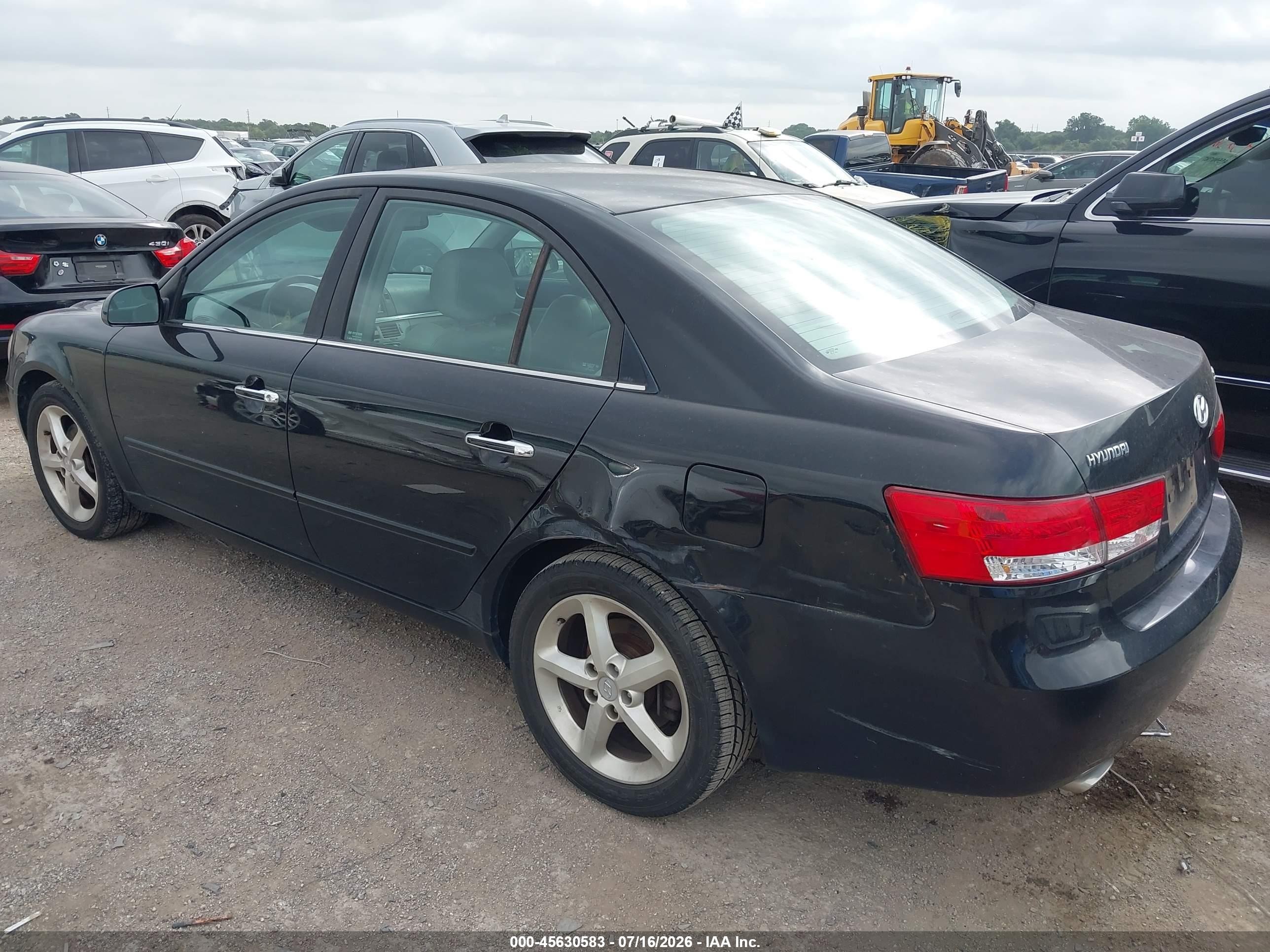 2006 Hyundai Sonata Gls V6/lx V6 Black vin: 5NPEU46F56H008720