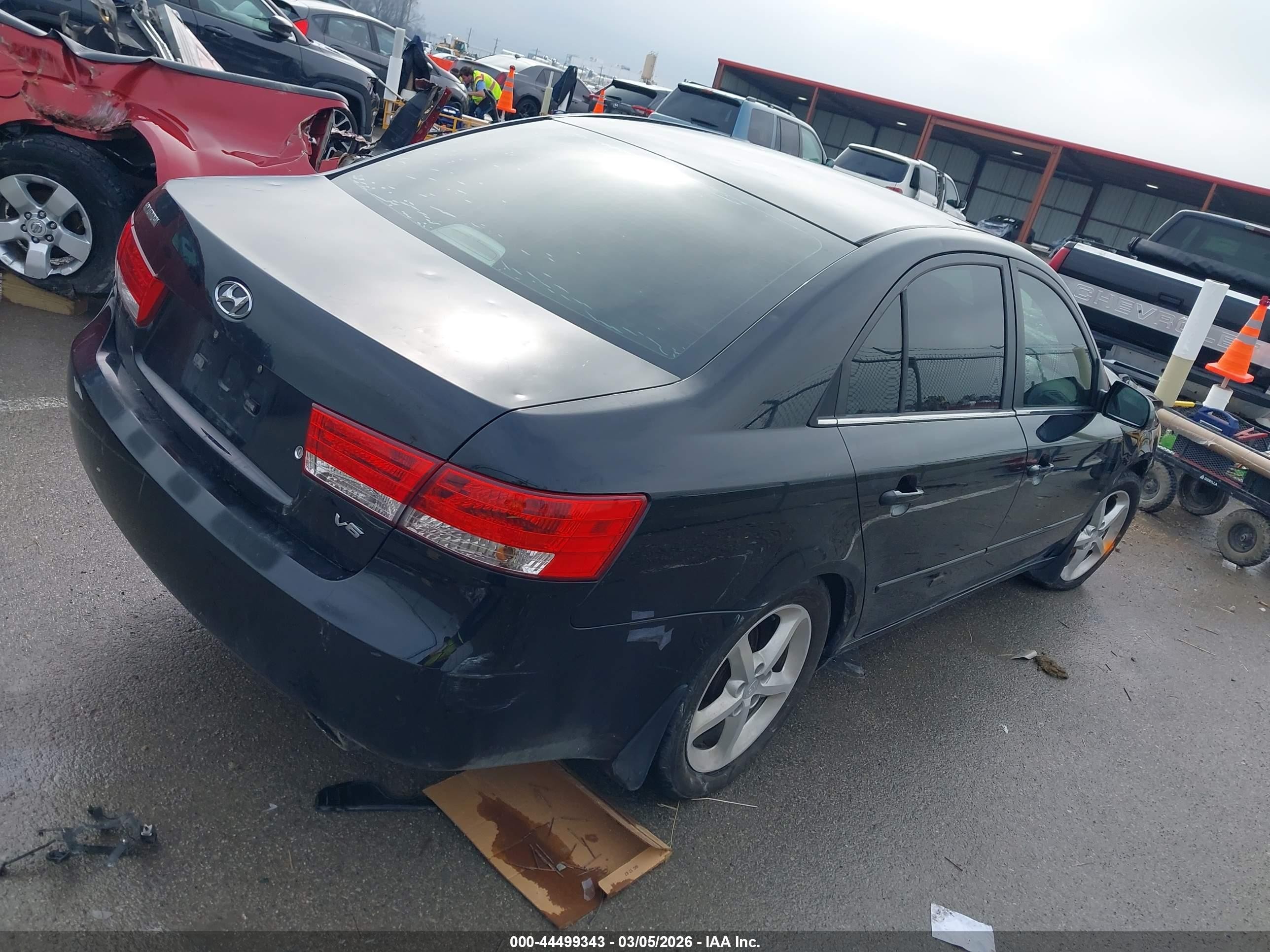 2006 Hyundai Sonata Gls V6/lx V6 Black vin: 5NPEU46F56H020074