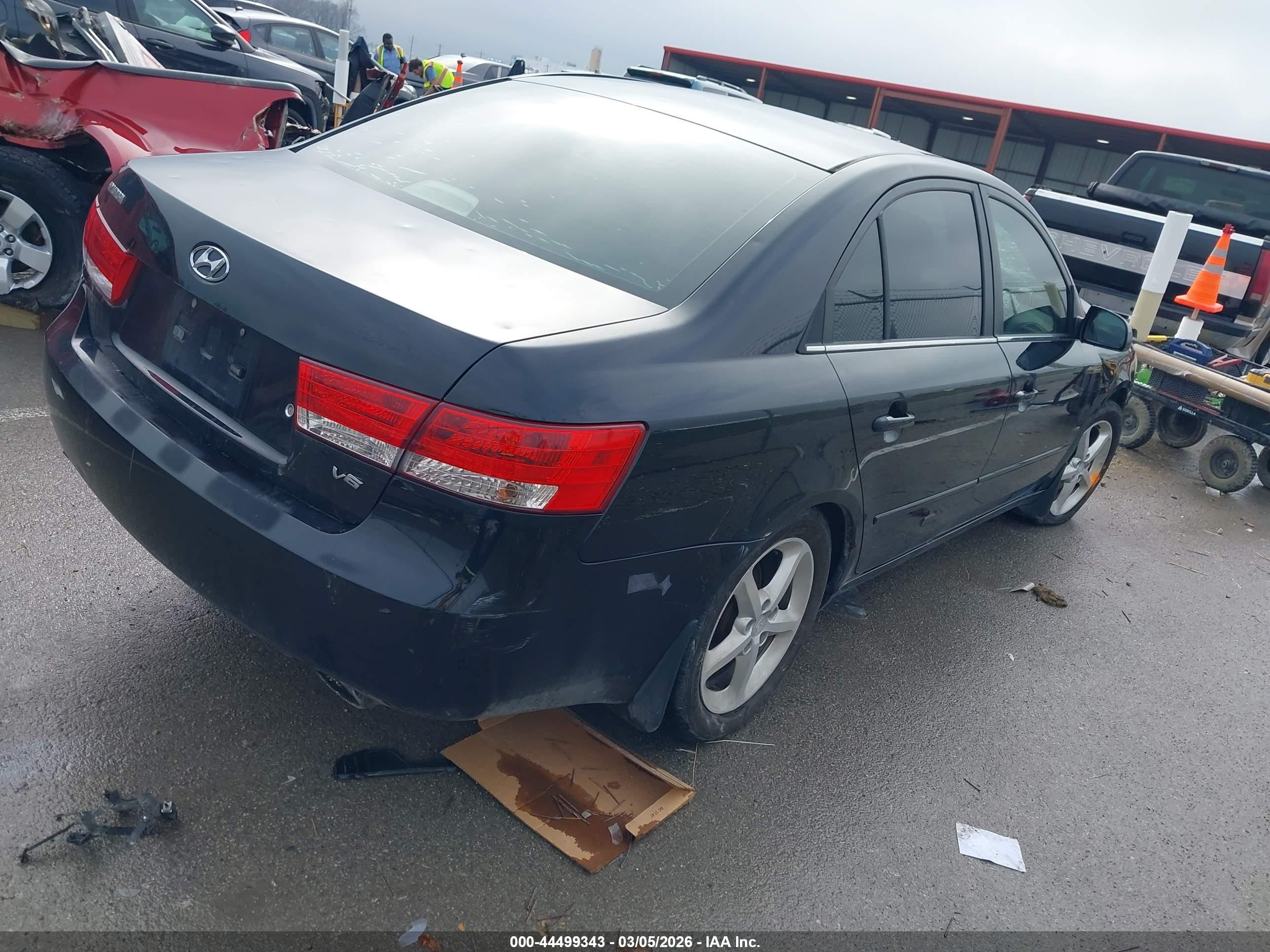 2006 Hyundai Sonata Gls V6/lx V6 Black vin: 5NPEU46F56H020074