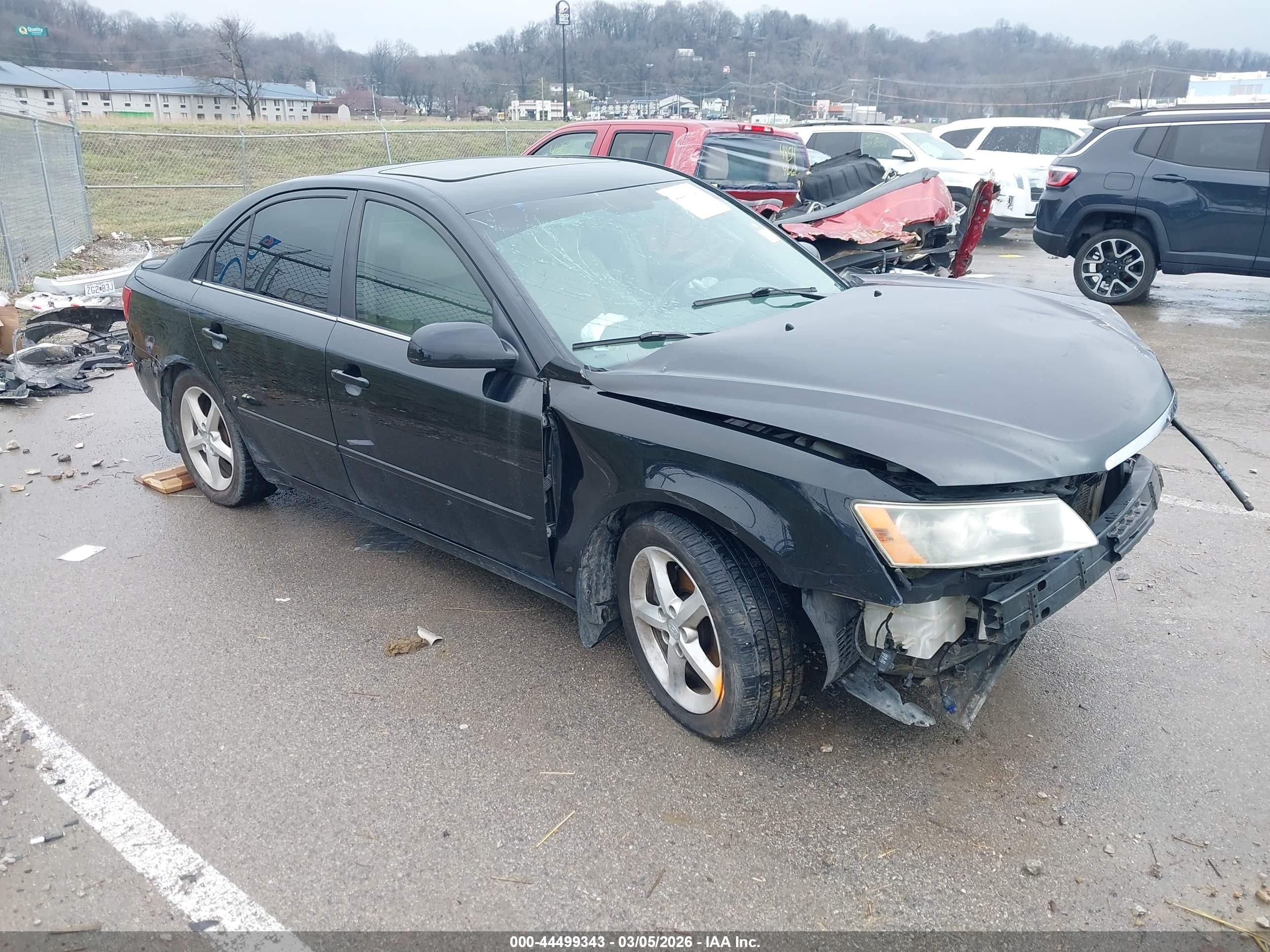 2006 Hyundai Sonata Gls V6/lx V6 Black vin: 5NPEU46F56H020074