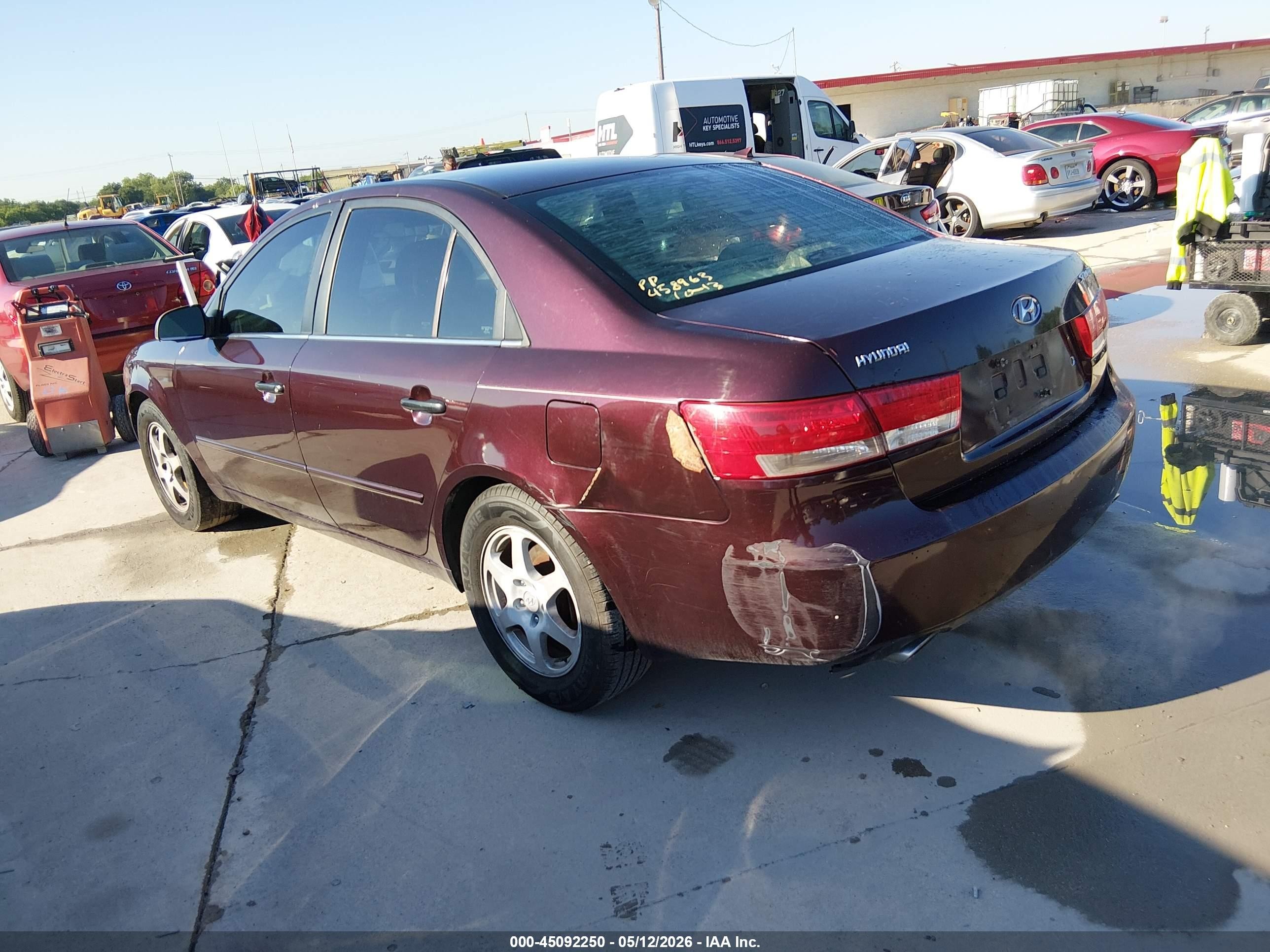 2006 Hyundai Sonata Gls V6/lx V6 Burgundy vin: 5NPEU46F56H073051