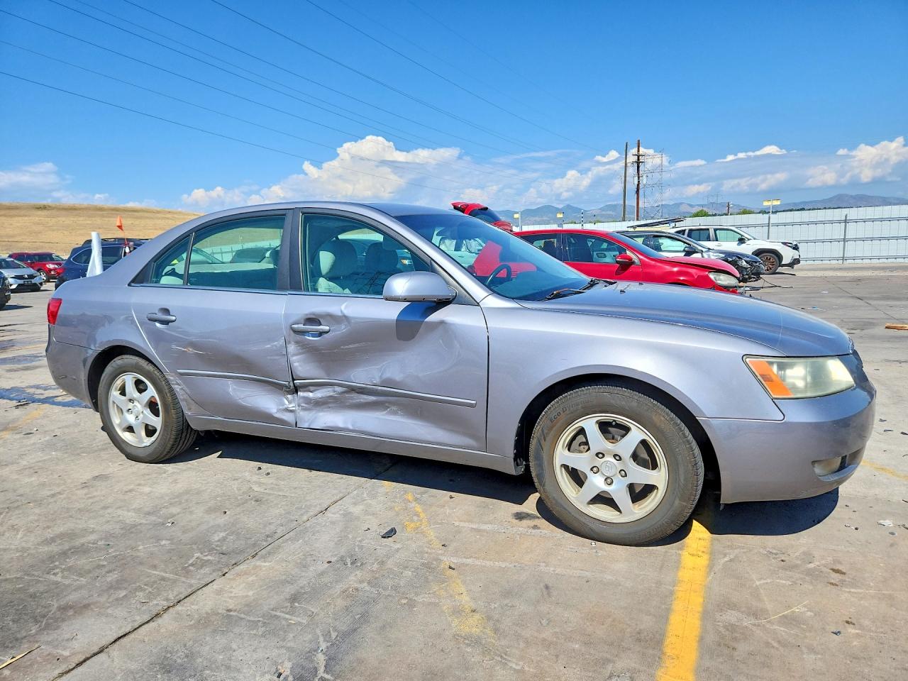 2006 Hyundai Sonata Gls V6 Silver vin: 5NPEU46F56H151392