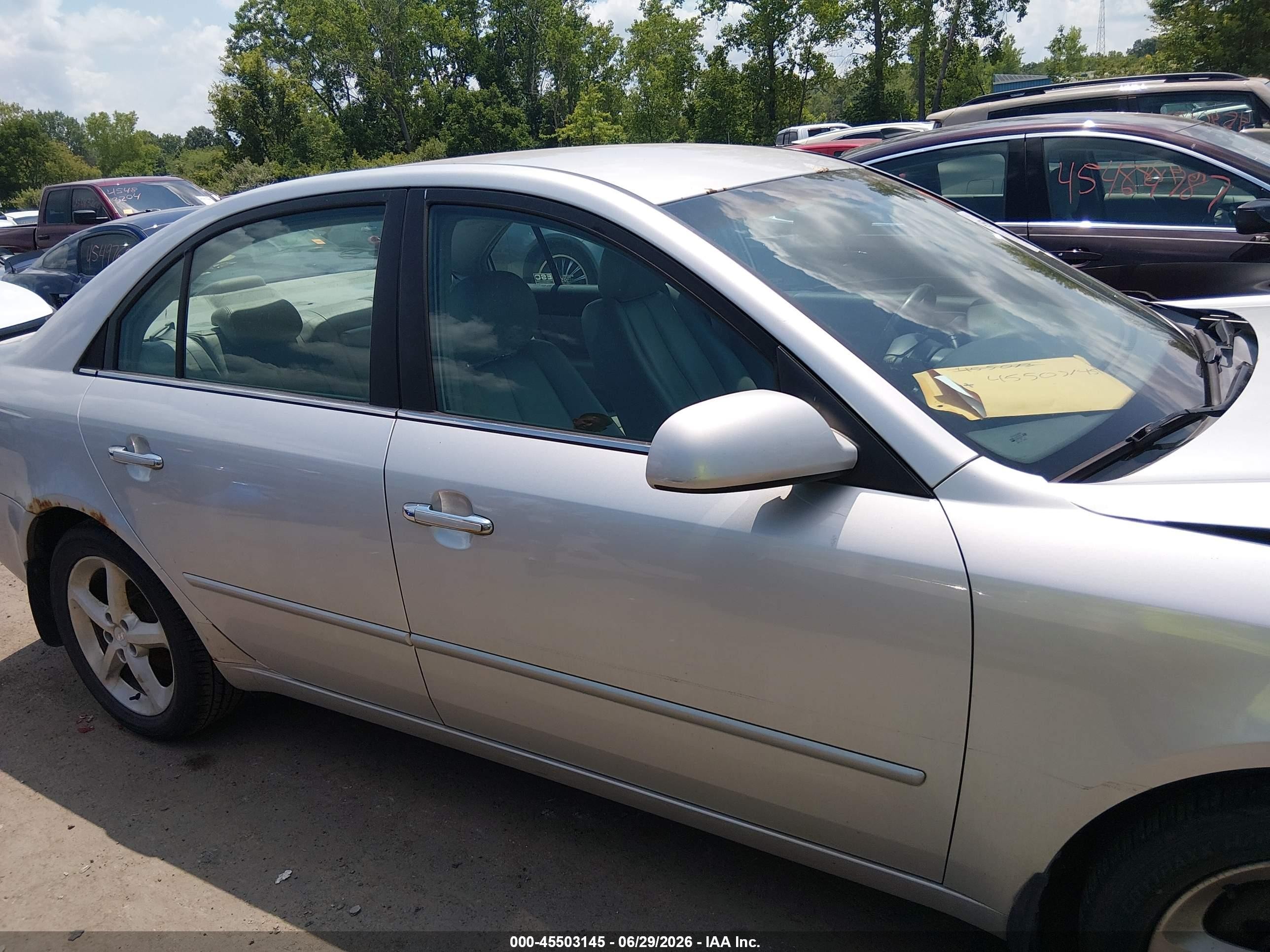 2007 Hyundai Sonata Limited/limited W/xm/se/se W/xm Silver vin: 5NPEU46F57H160272