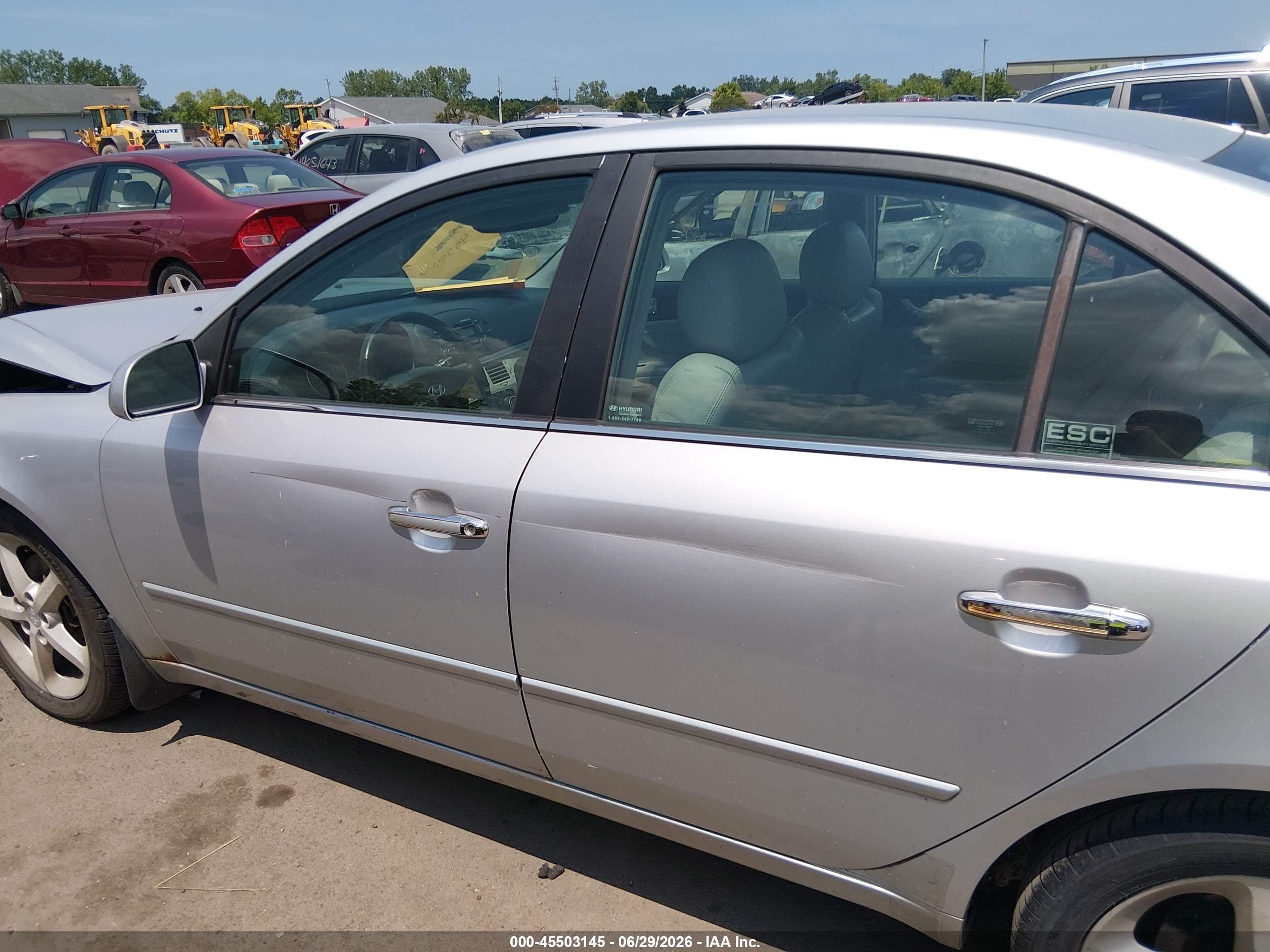 2007 Hyundai Sonata Limited/limited W/xm/se/se W/xm Silver vin: 5NPEU46F57H160272
