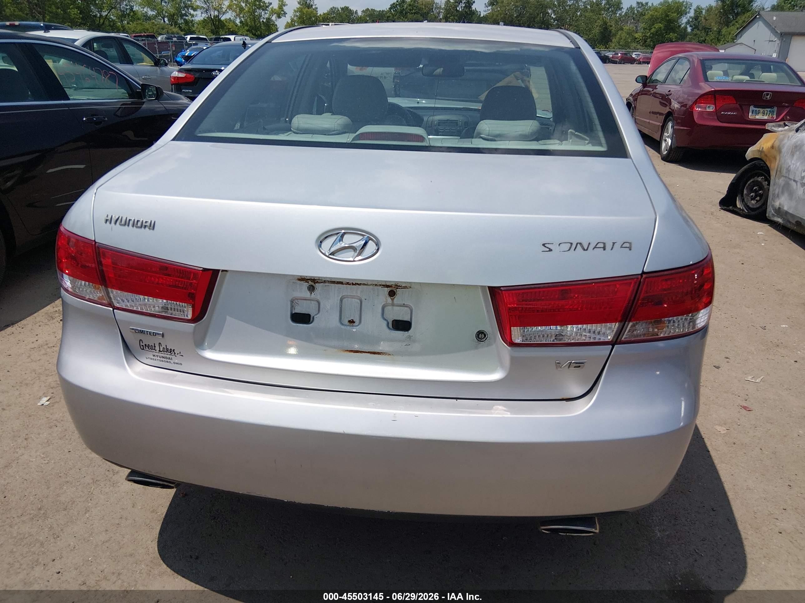 2007 Hyundai Sonata Limited/limited W/xm/se/se W/xm Silver vin: 5NPEU46F57H160272