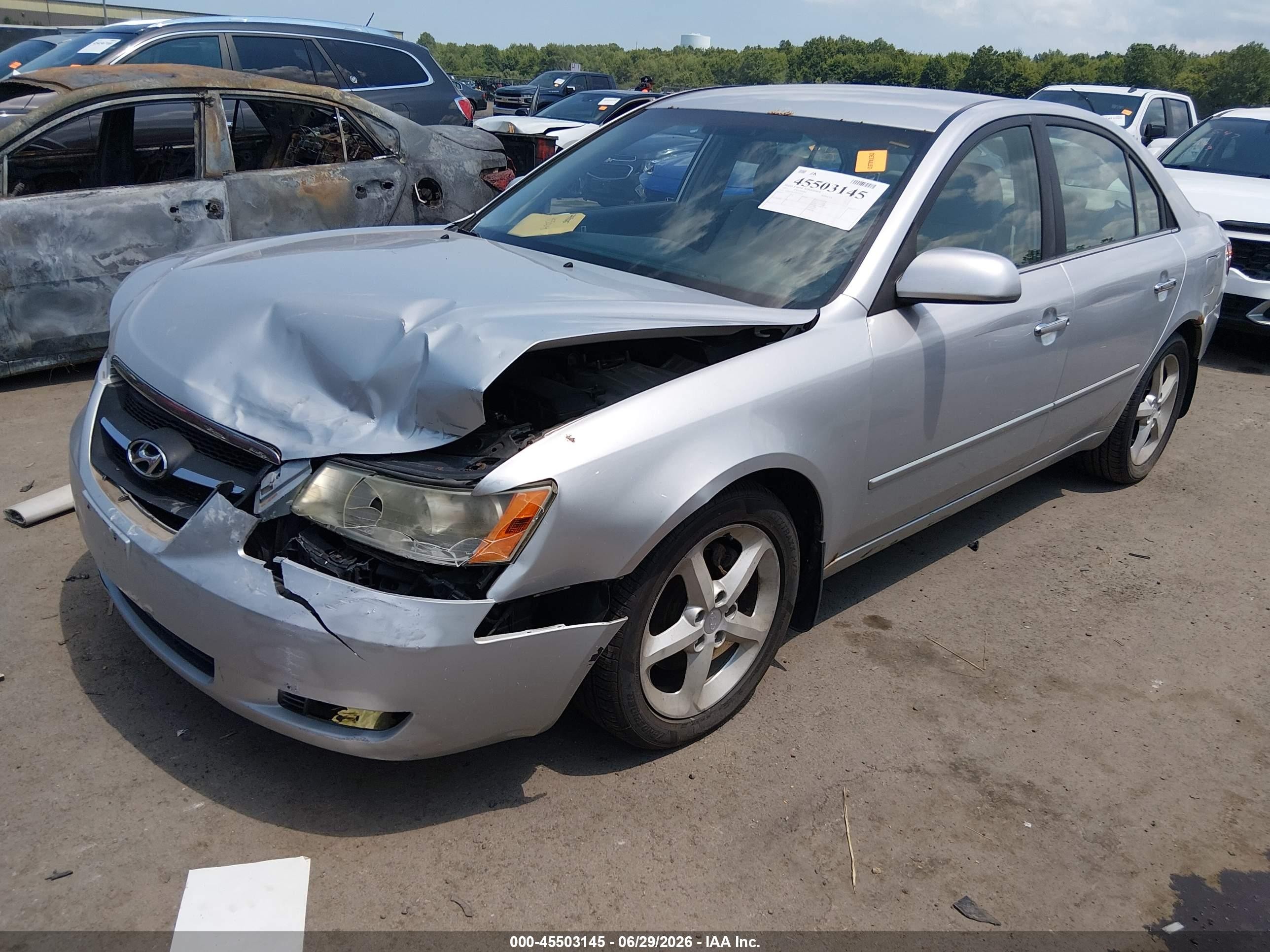 2007 Hyundai Sonata Limited/limited W/xm/se/se W/xm Silver vin: 5NPEU46F57H160272