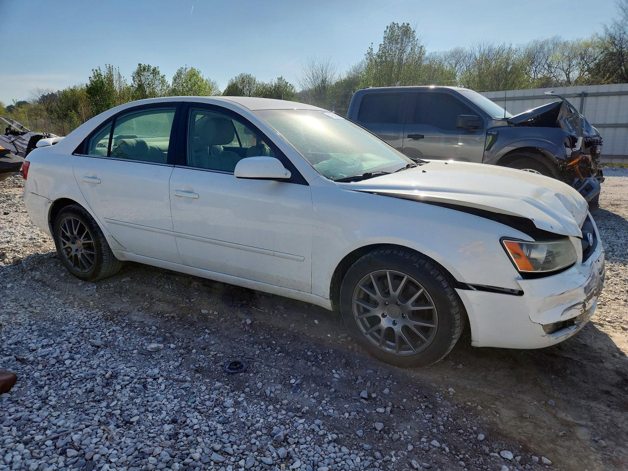 2007 Hyundai Sonata Se White vin: 5NPEU46F57H169523