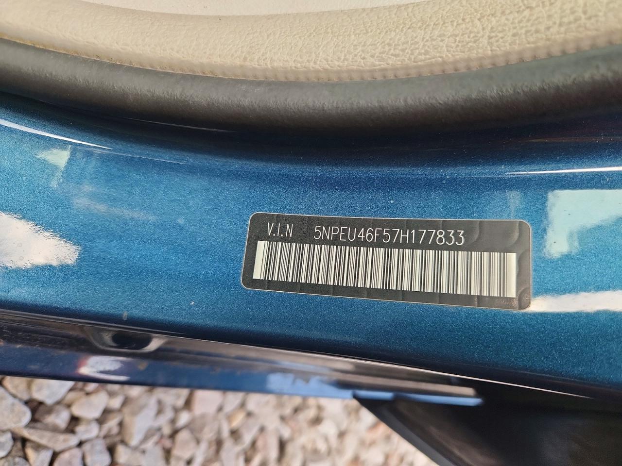 2007 Hyundai Sonata Se Blue vin: 5NPEU46F57H177833