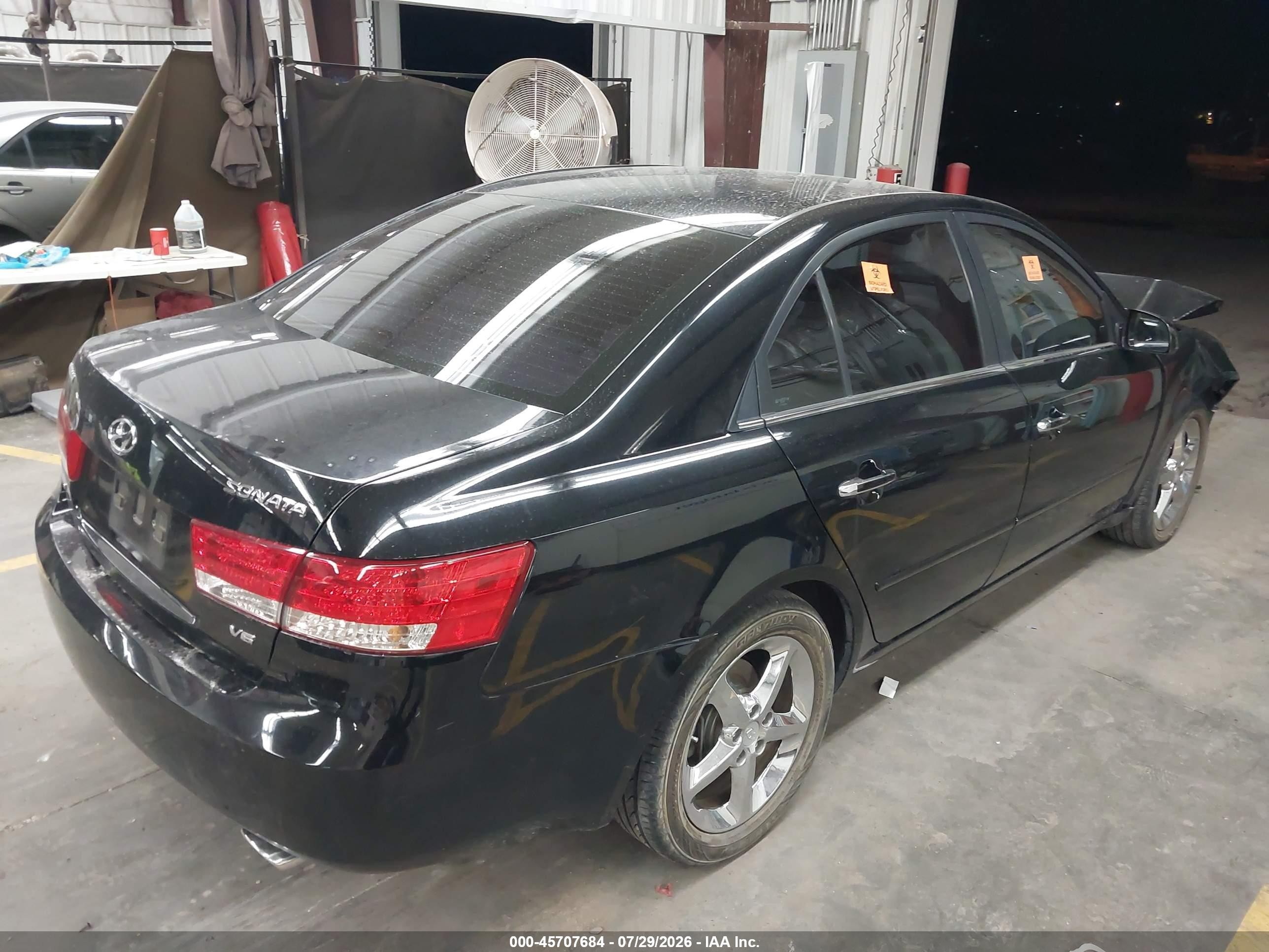2007 Hyundai Sonata Limited/limited W/xm/se/se W/xm Black vin: 5NPEU46F57H196575