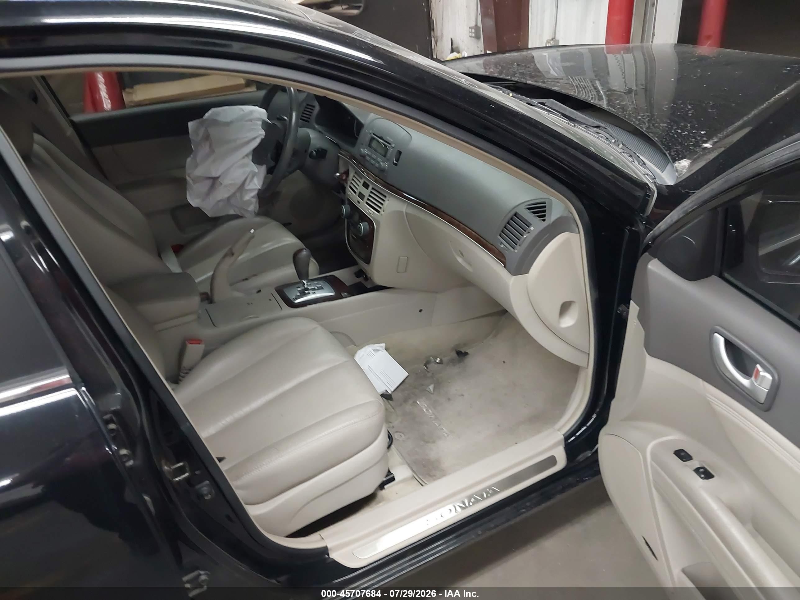 2007 Hyundai Sonata Limited/limited W/xm/se/se W/xm Black vin: 5NPEU46F57H196575