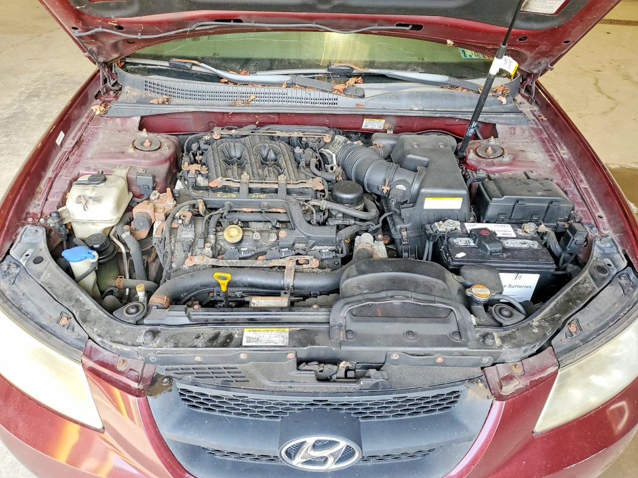 2007 Hyundai Sonata Se Maroon vin: 5NPEU46F57H270528