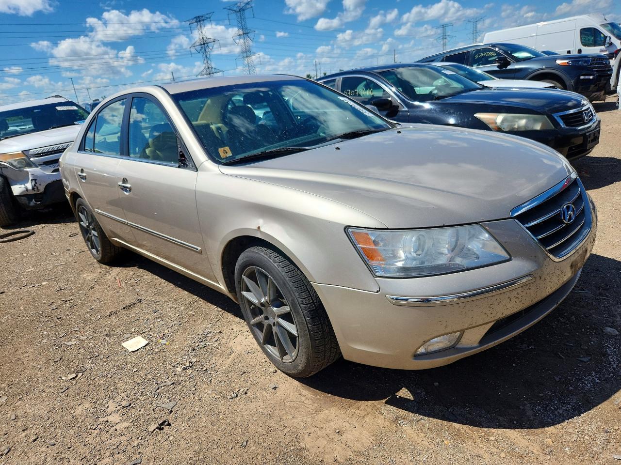 2009 Hyundai Sonata Limited V6 Beige vin: 5NPEU46F59H425601