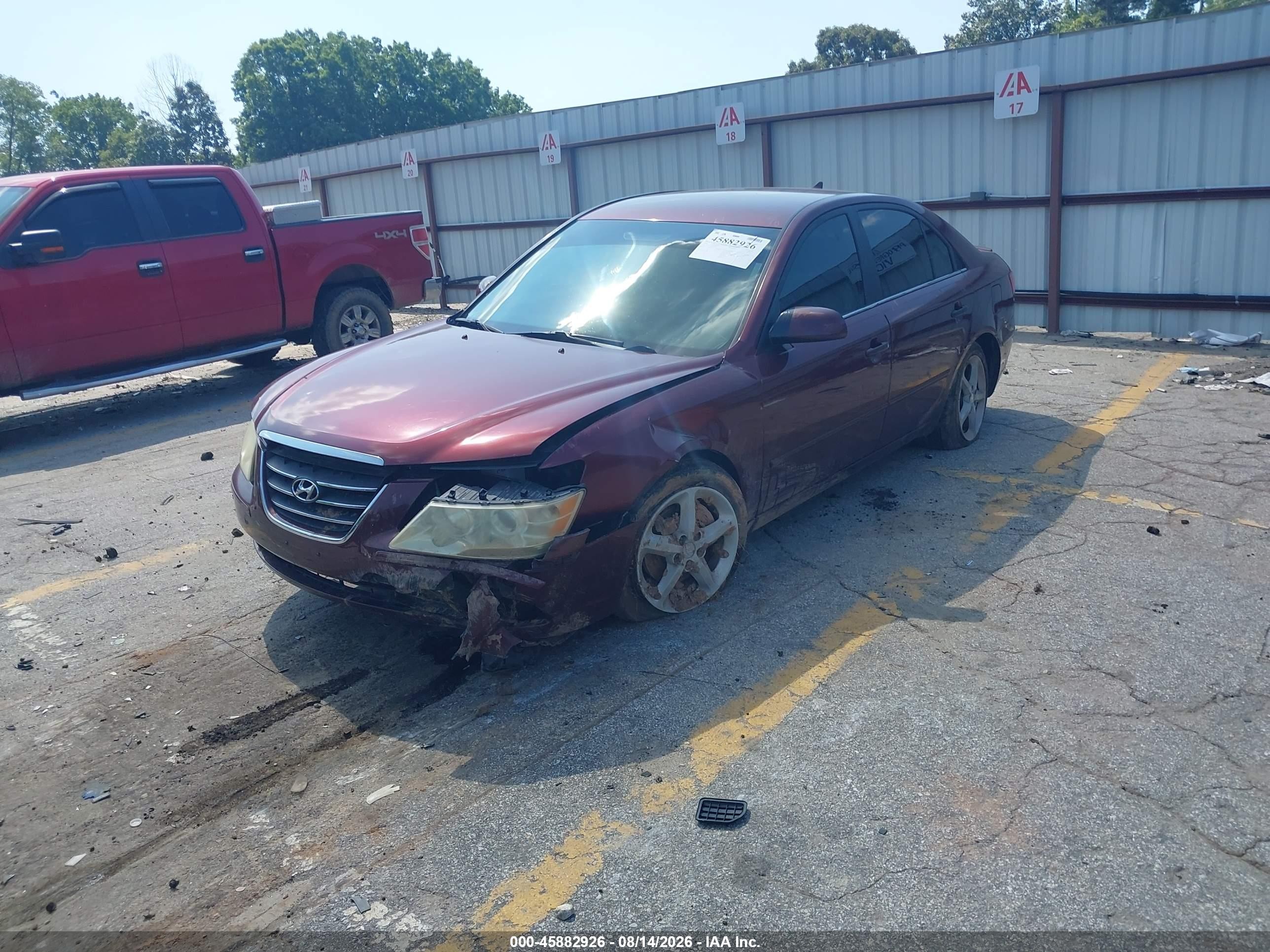 2009 Hyundai Sonata Se V6 Burgundy vin: 5NPEU46F59H520076