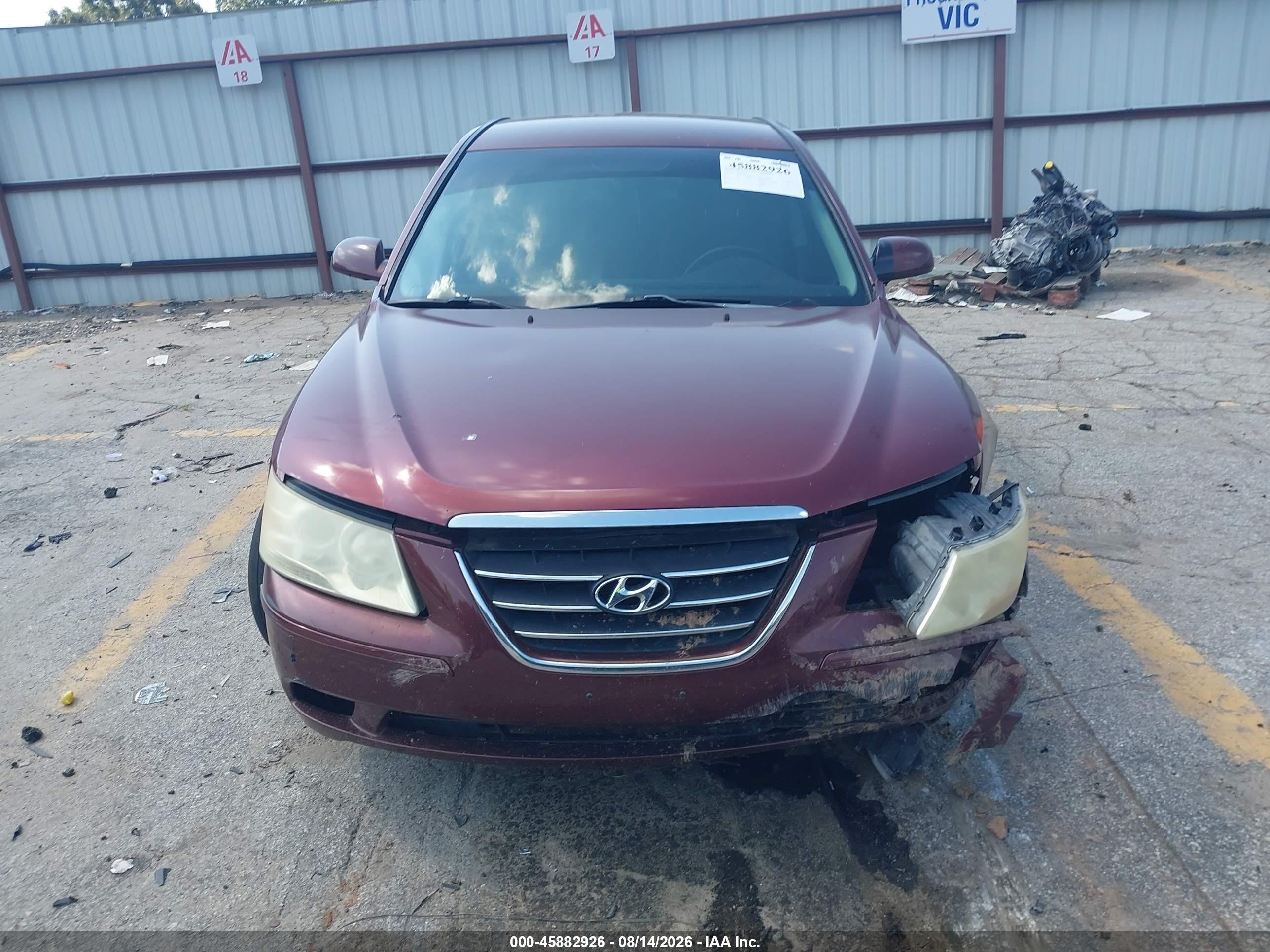 2009 Hyundai Sonata Se V6 Burgundy vin: 5NPEU46F59H520076