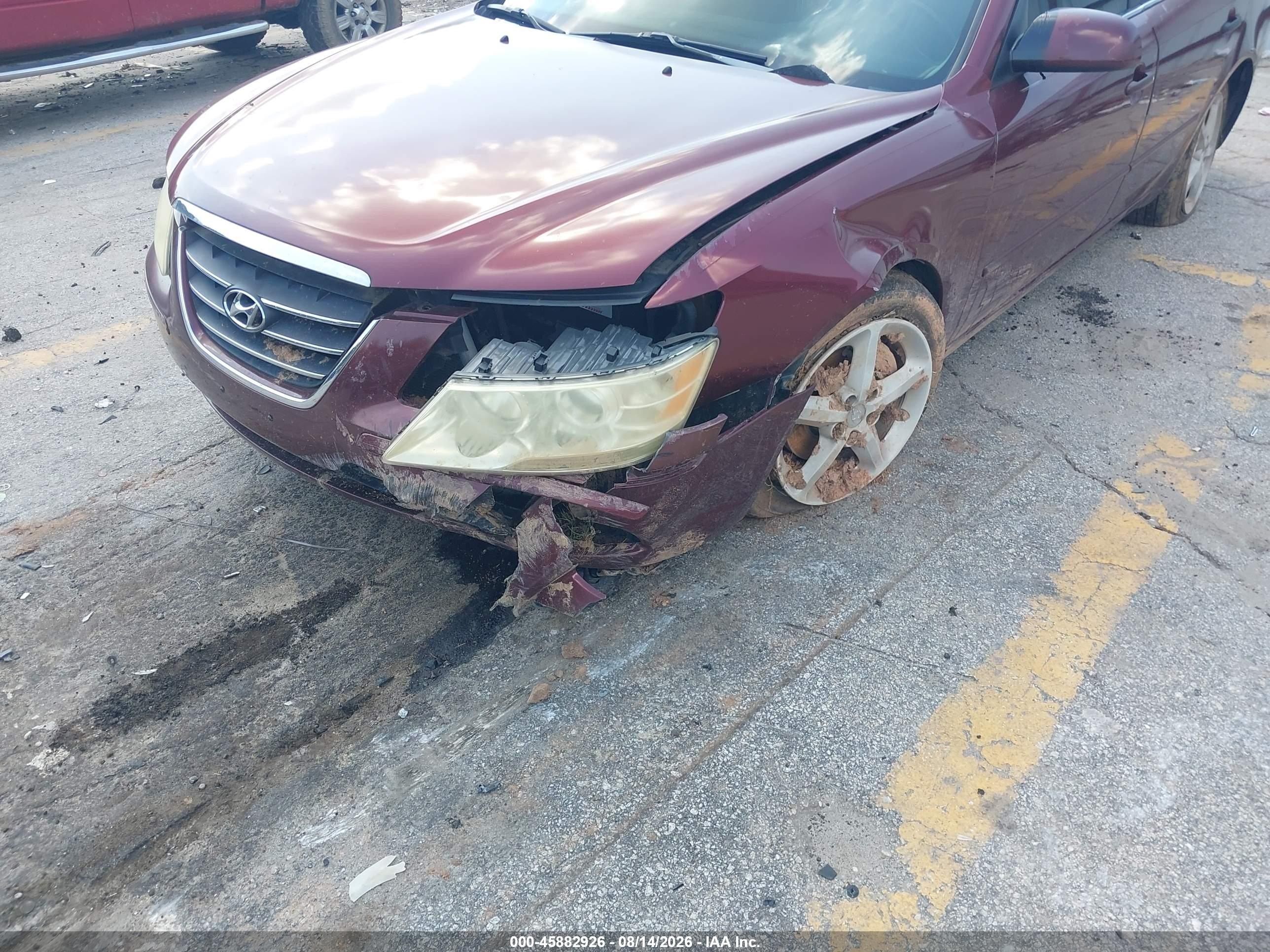 2009 Hyundai Sonata Se V6 Burgundy vin: 5NPEU46F59H520076