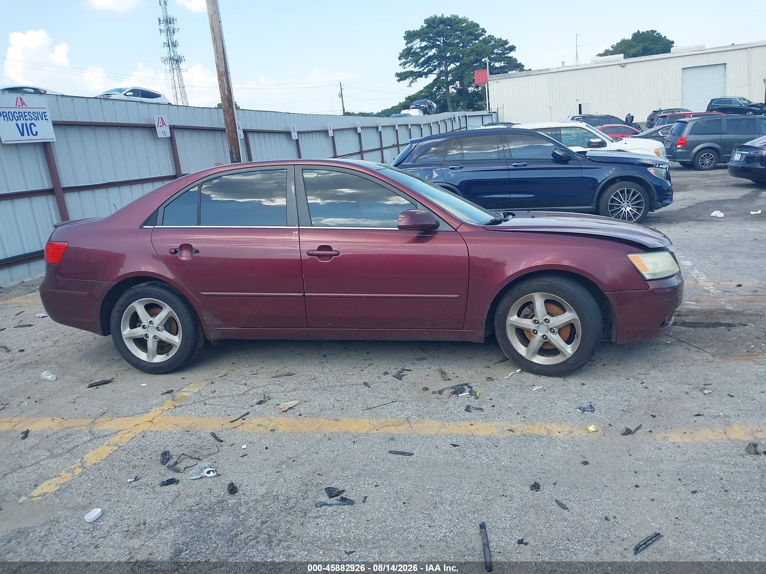 2009 Hyundai Sonata Se V6 Burgundy vin: 5NPEU46F59H520076