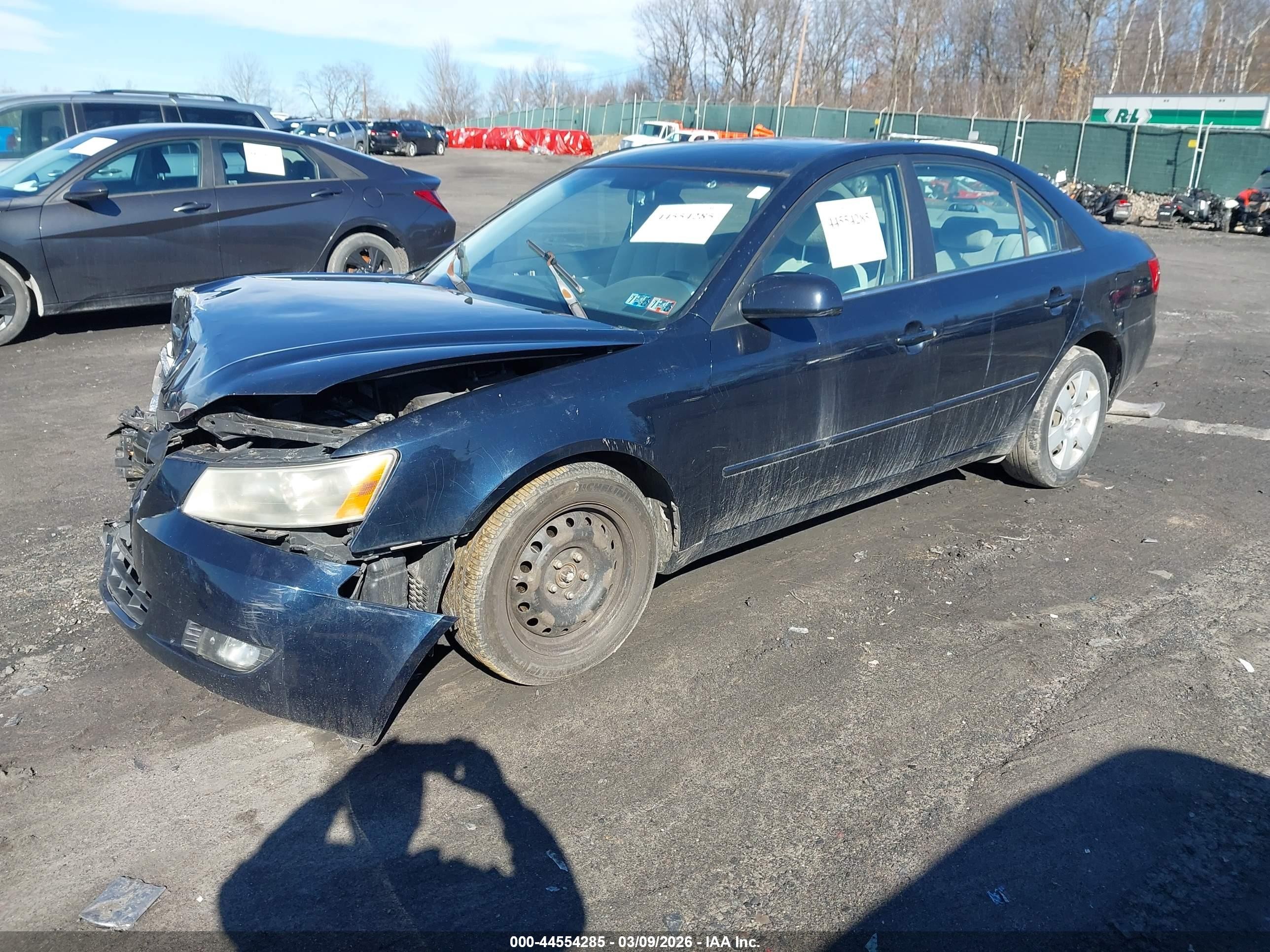2006 Hyundai Sonata Gls V6/lx V6 Blue vin: 5NPEU46F66H003543