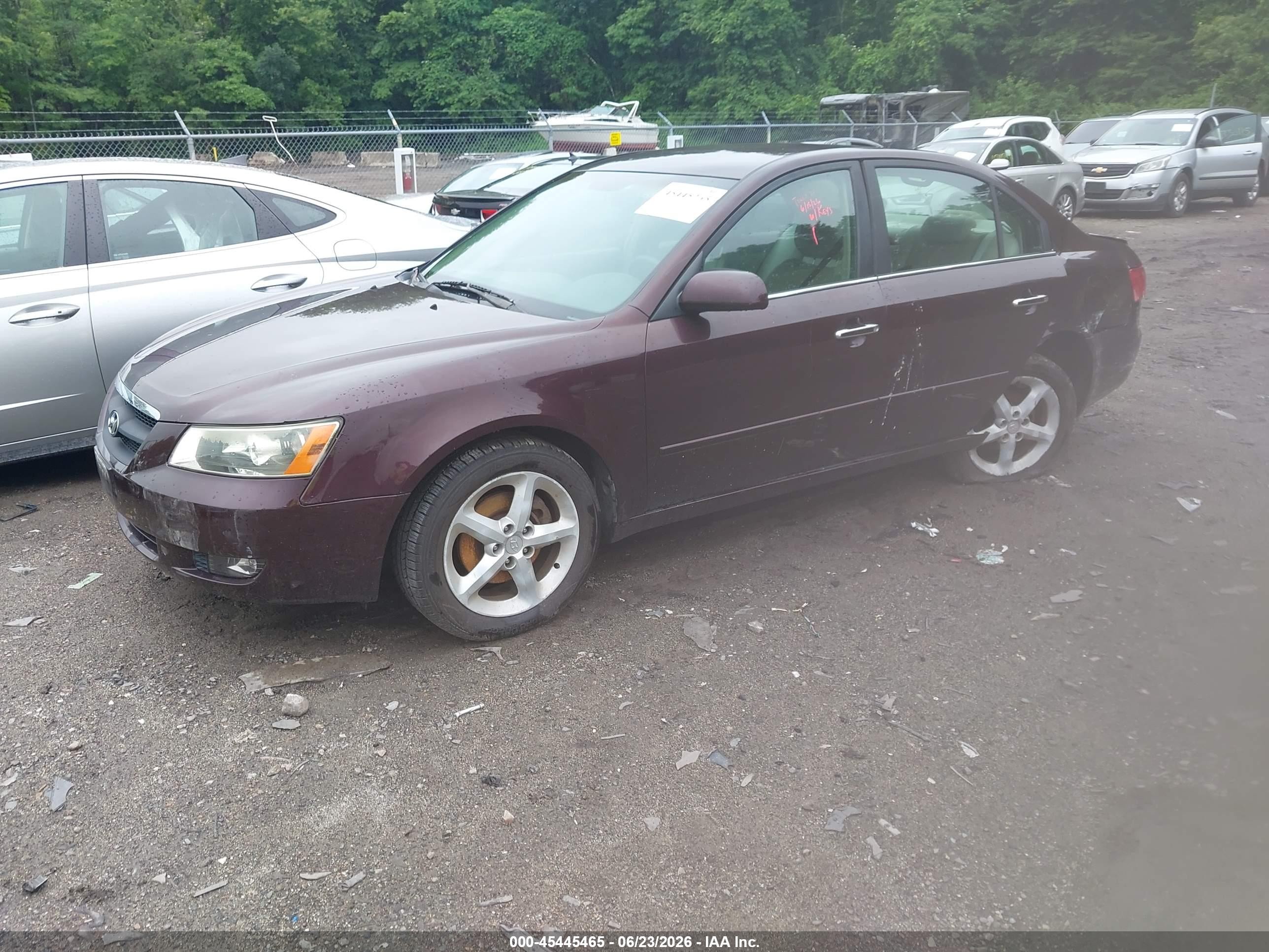2006 Hyundai Sonata Gls V6/lx V6 Purple vin: 5NPEU46F66H026918