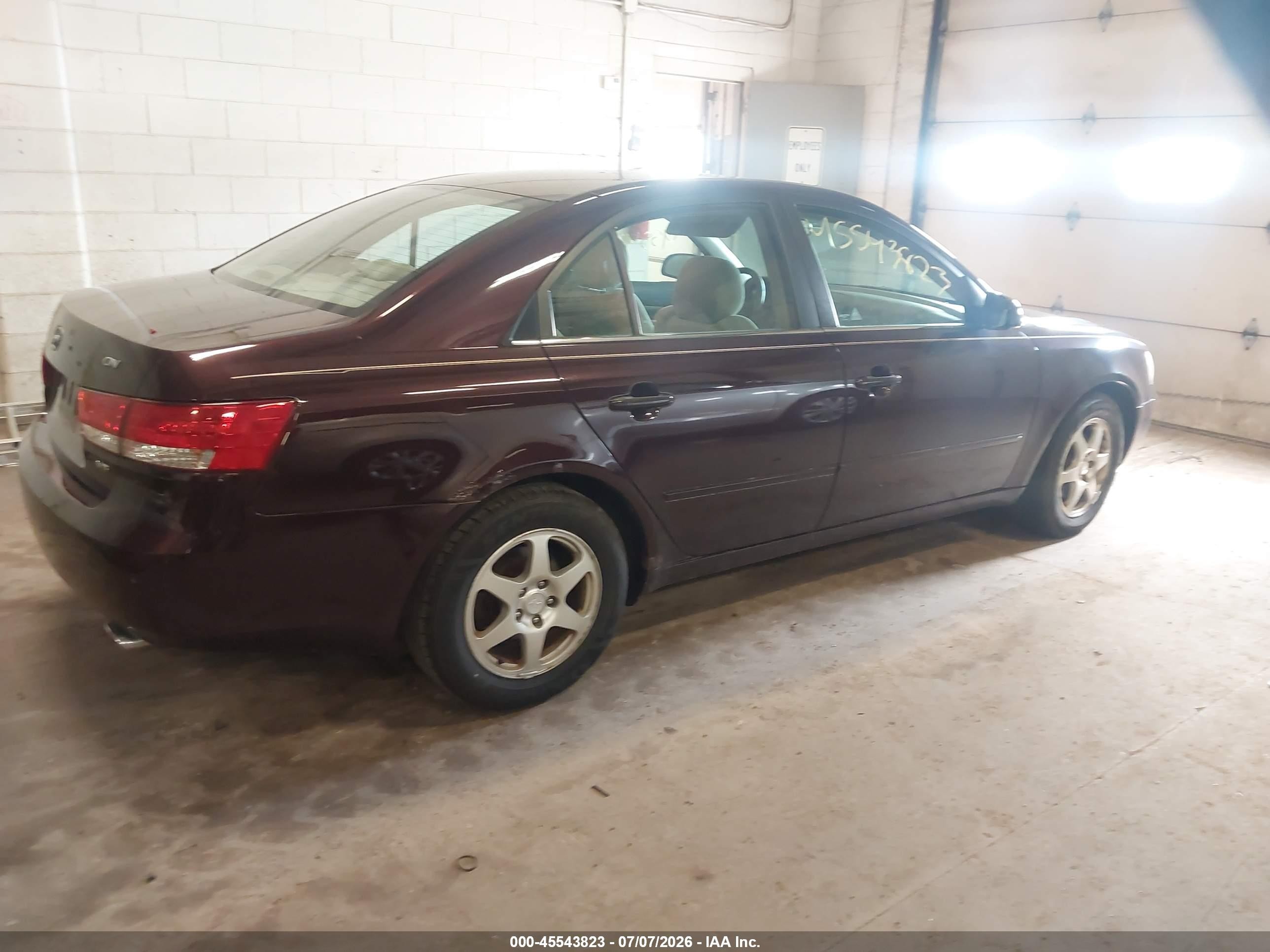 2006 Hyundai Sonata Gls V6/lx V6 Red vin: 5NPEU46F66H059580