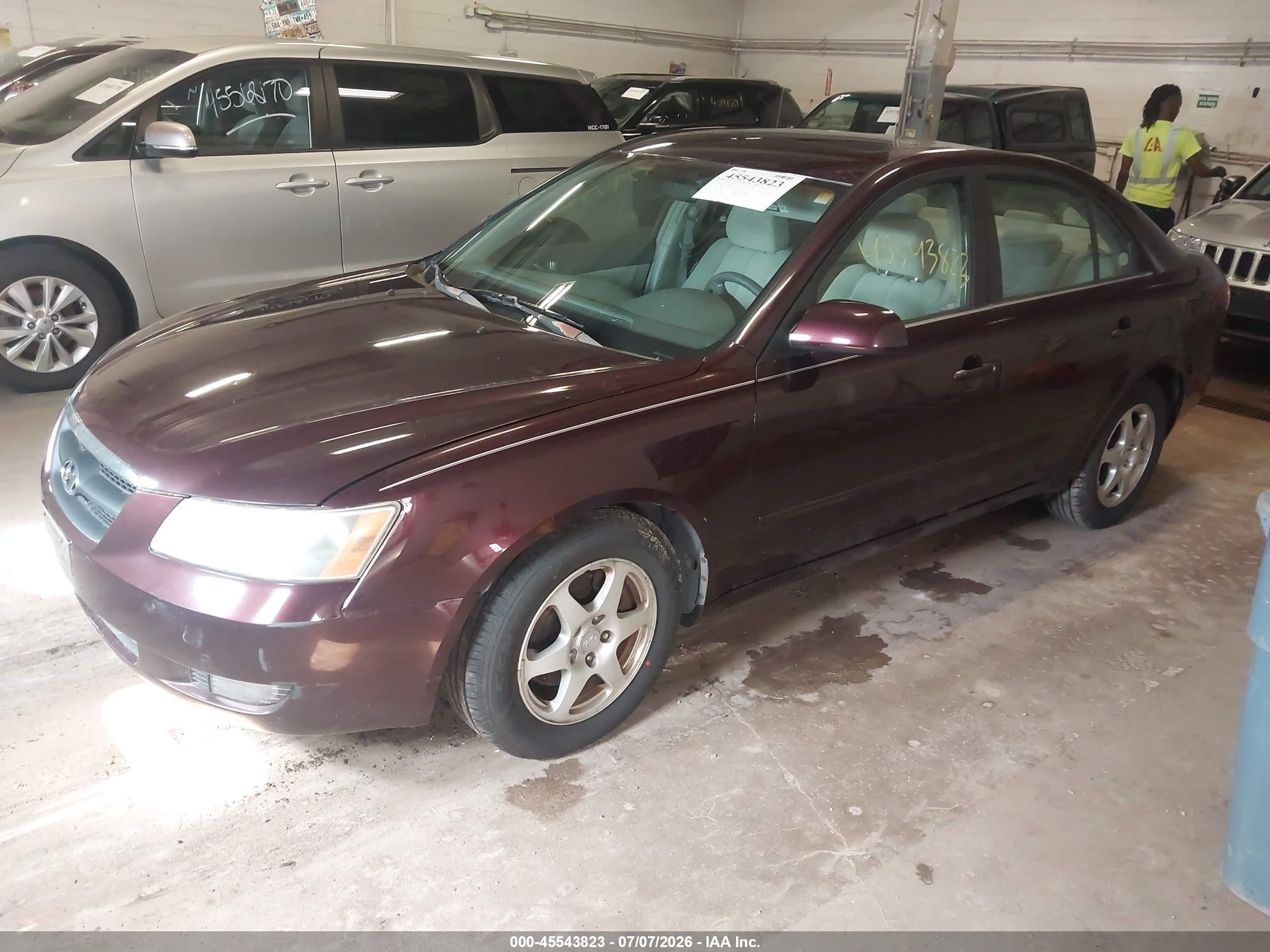 2006 Hyundai Sonata Gls V6/lx V6 Red vin: 5NPEU46F66H059580