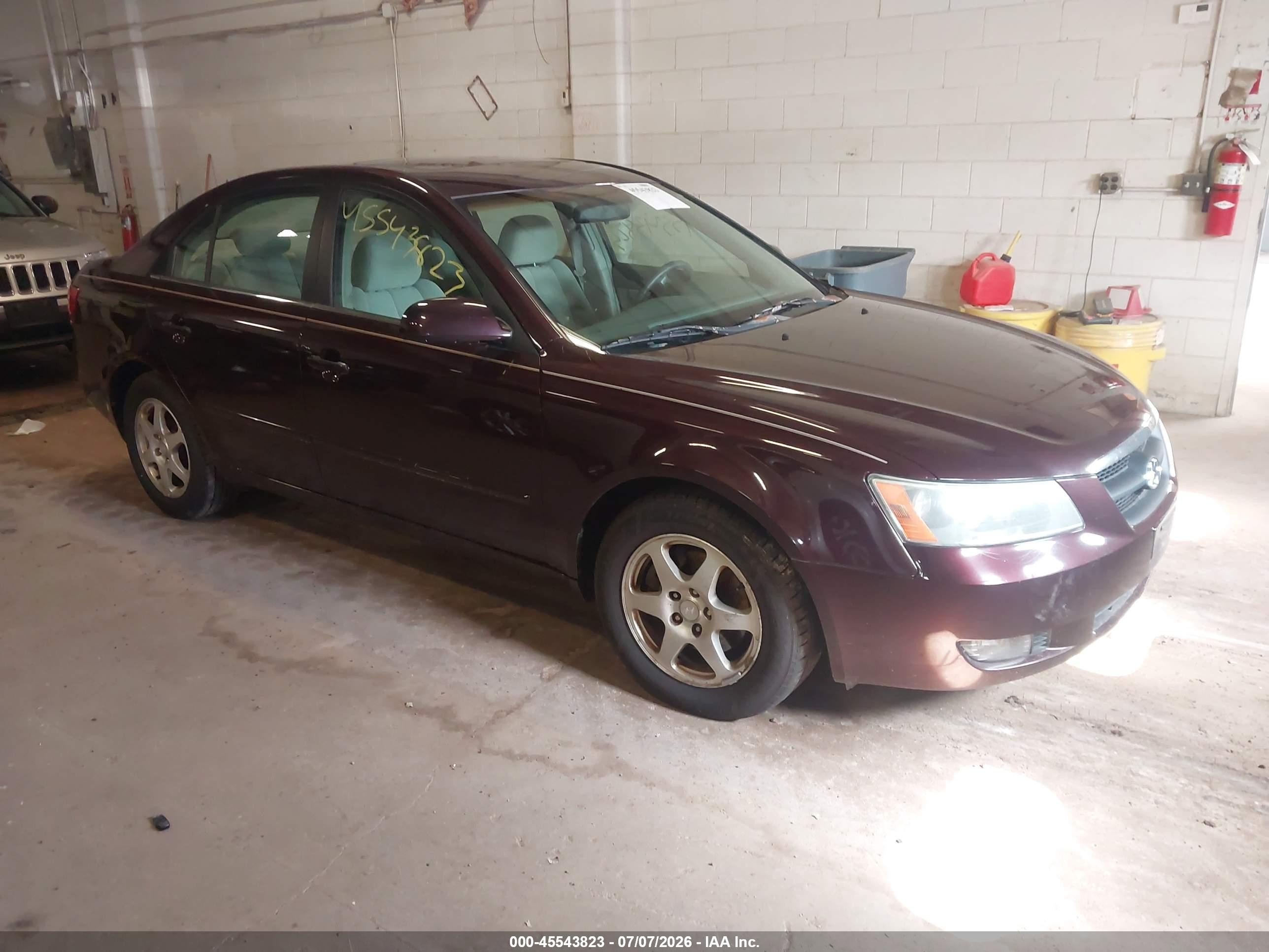 2006 Hyundai Sonata Gls V6/lx V6 Red vin: 5NPEU46F66H059580